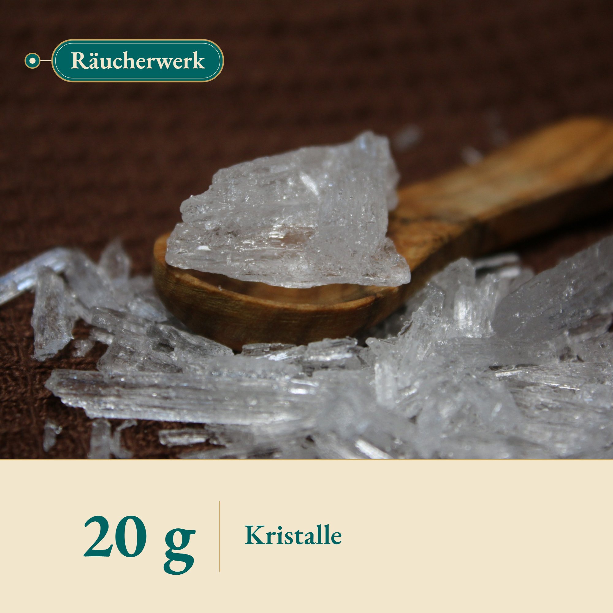 Nahaufnahme Menthol-Kristalle – Kräuterparadies seit 1887