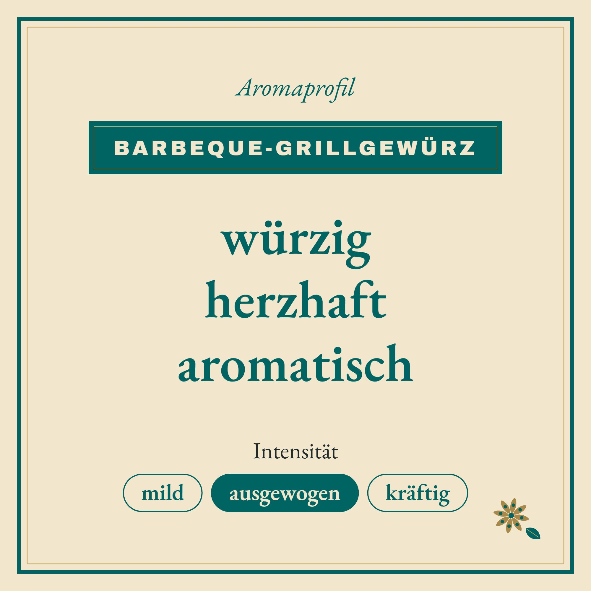 Aromaprofil Barbeque-Grillgewürz: würzig, herzhaft und aromatisch