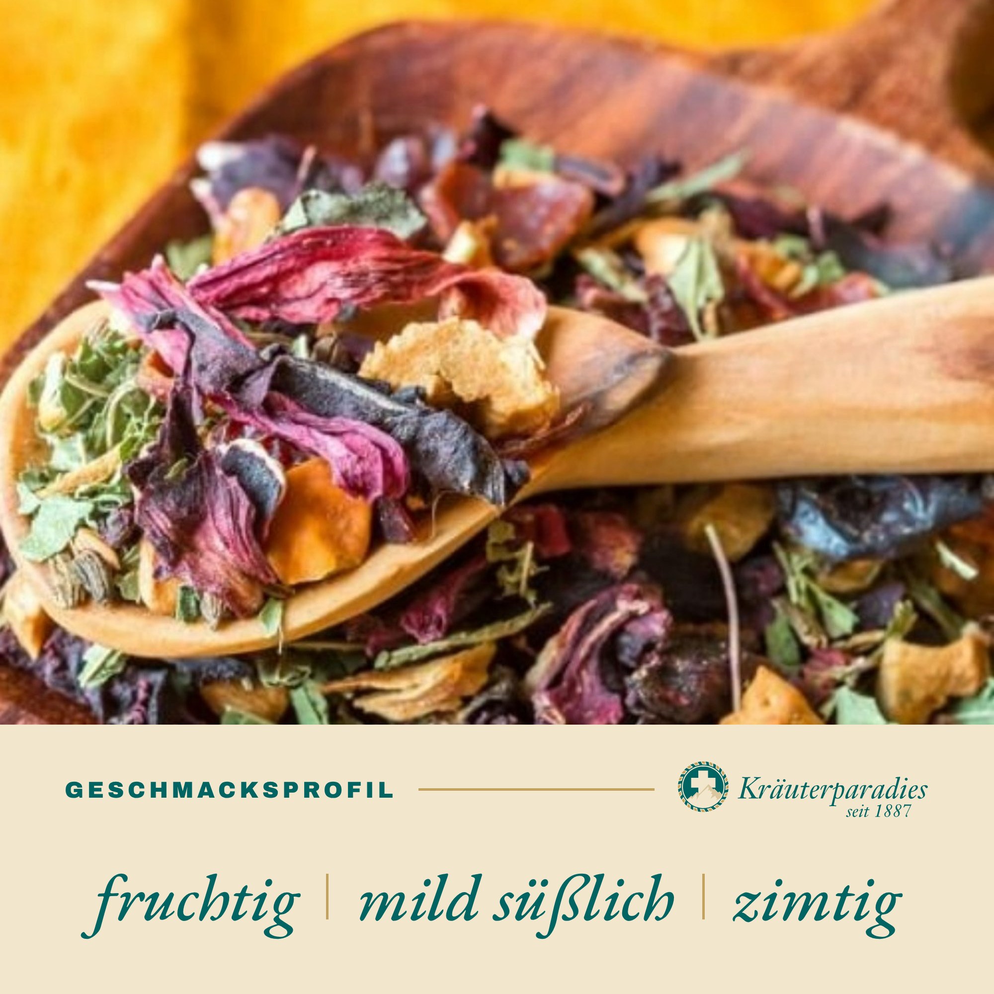 Wurzelpurzel Geschmacksprofil: fruchtig, mild süßlich, zimtig