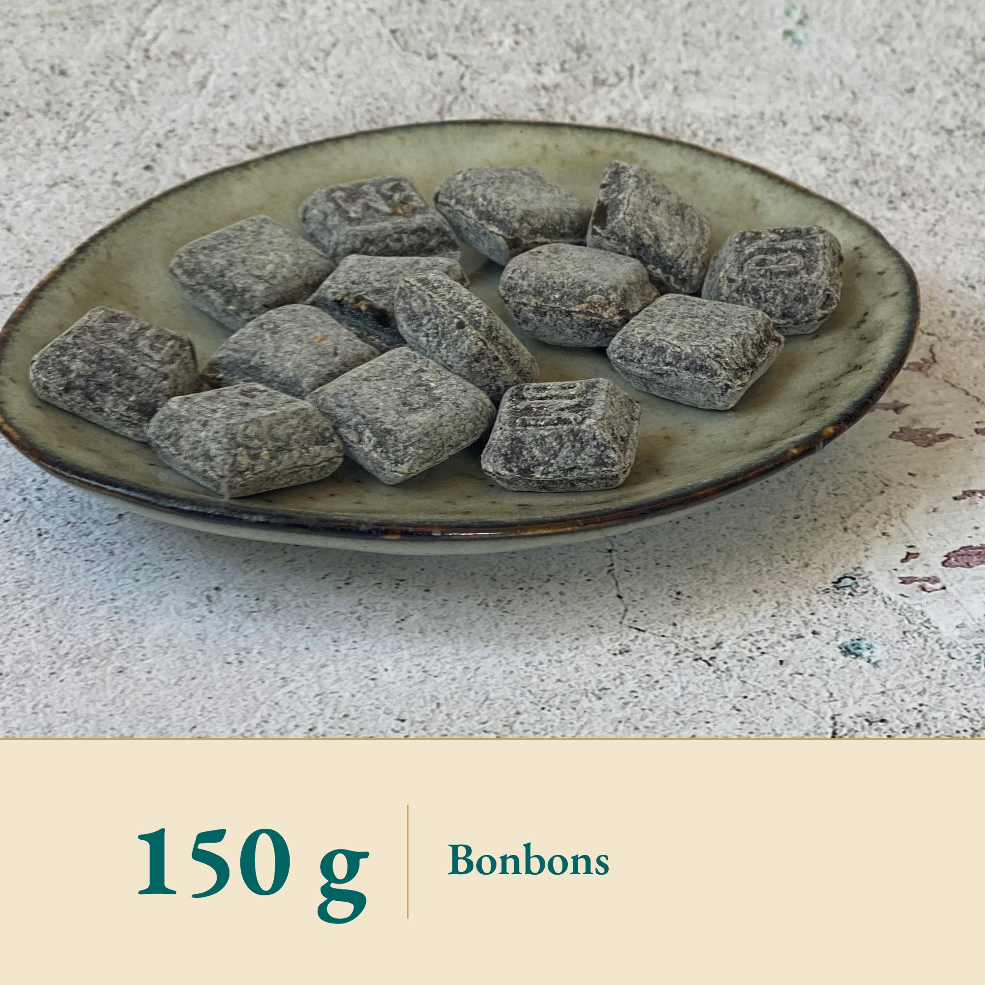 Nahaufnahme Blockmalzbonbon – Kräuterparadies seit 1887