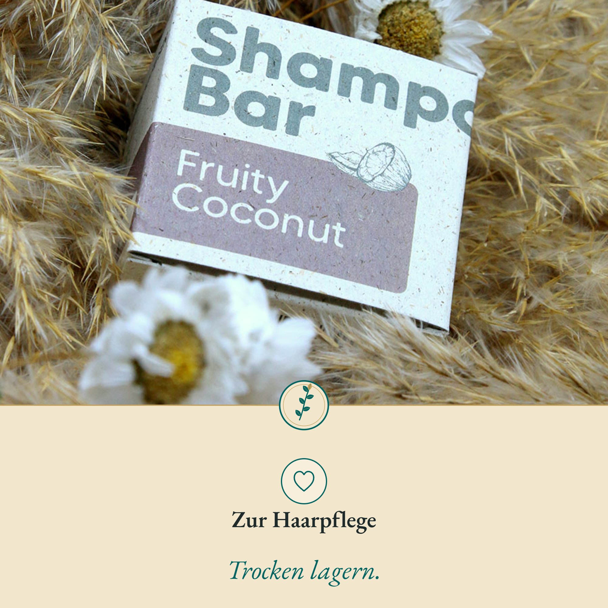 Anwendung Haarshampoo Fruity Coconut: zur Haarpflege