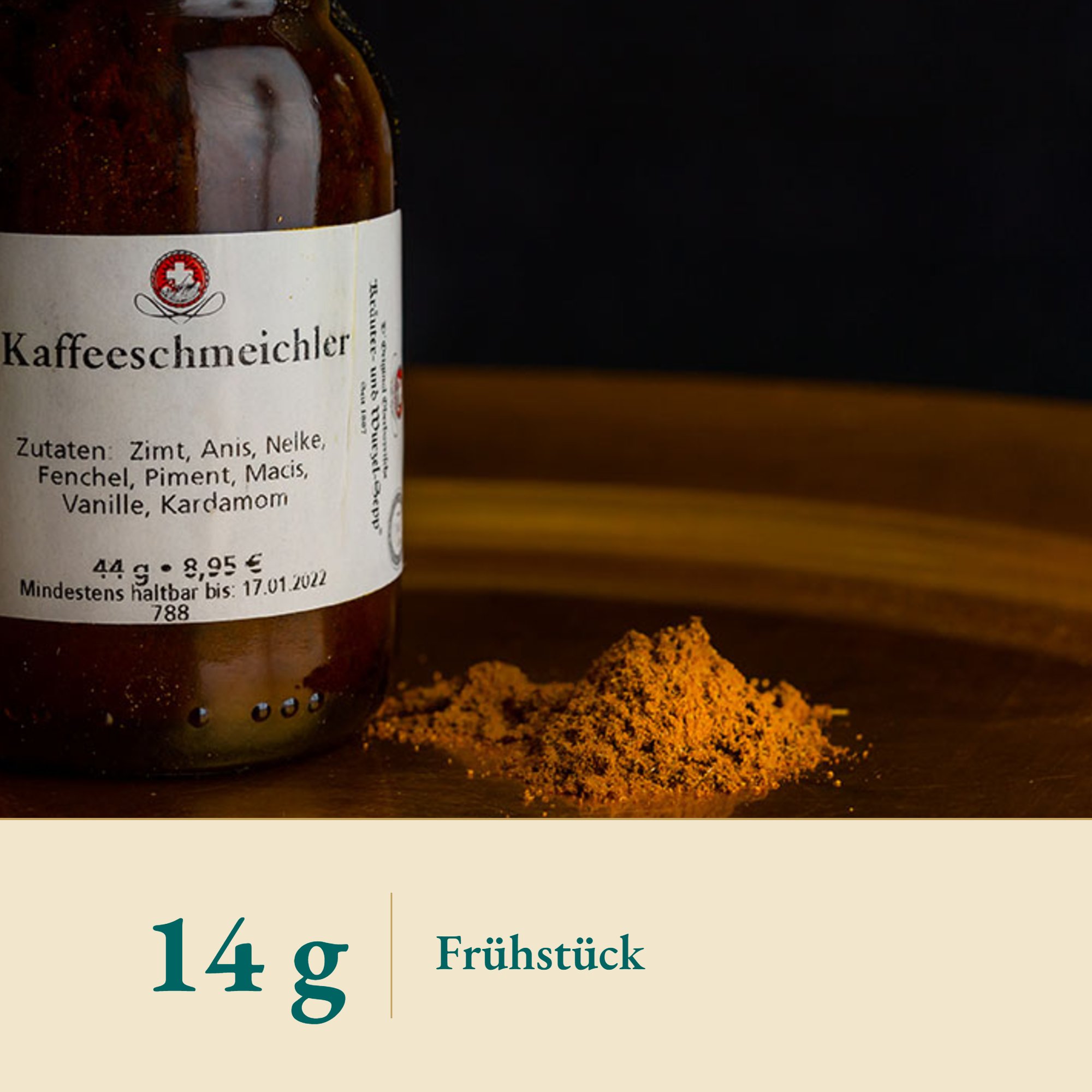 Nahaufnahme Kaffeeschmeichler – Kräuterparadies seit 1887