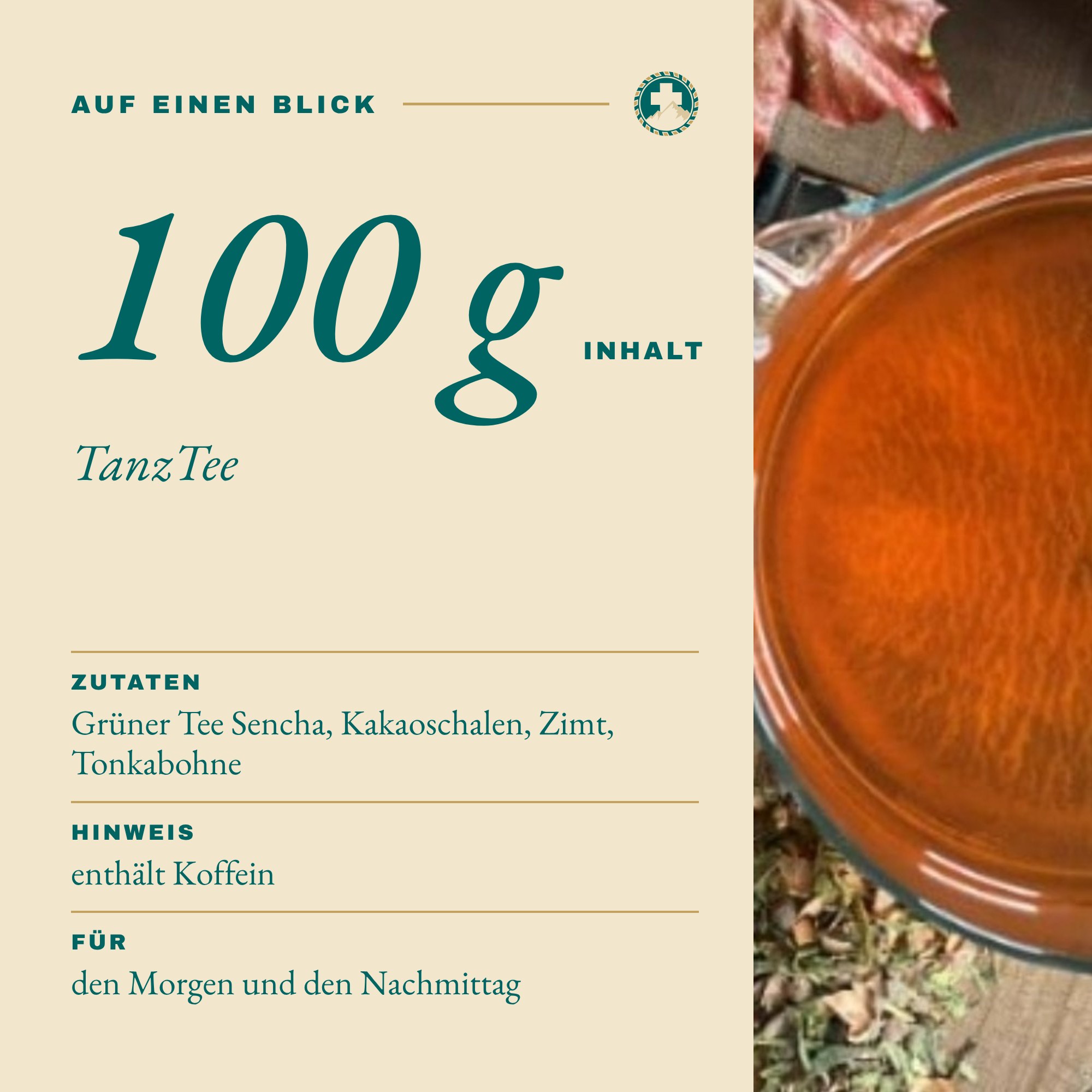 TanzTee 100 g auf einen Blick: Inhalt und Zutaten