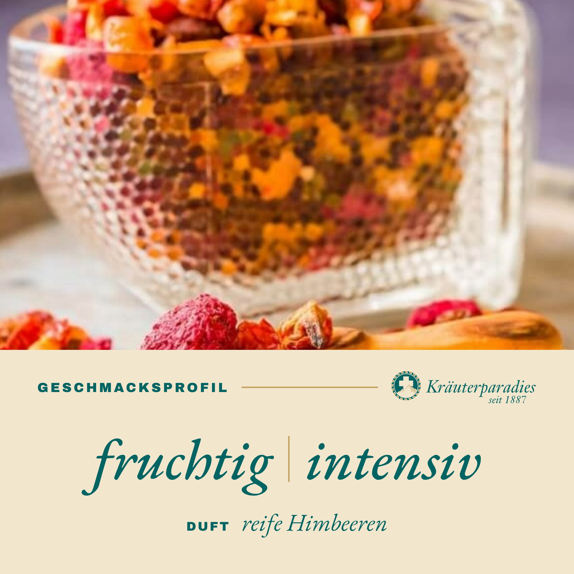 Himbeertee Geschmacksprofil: fruchtig, intensiv