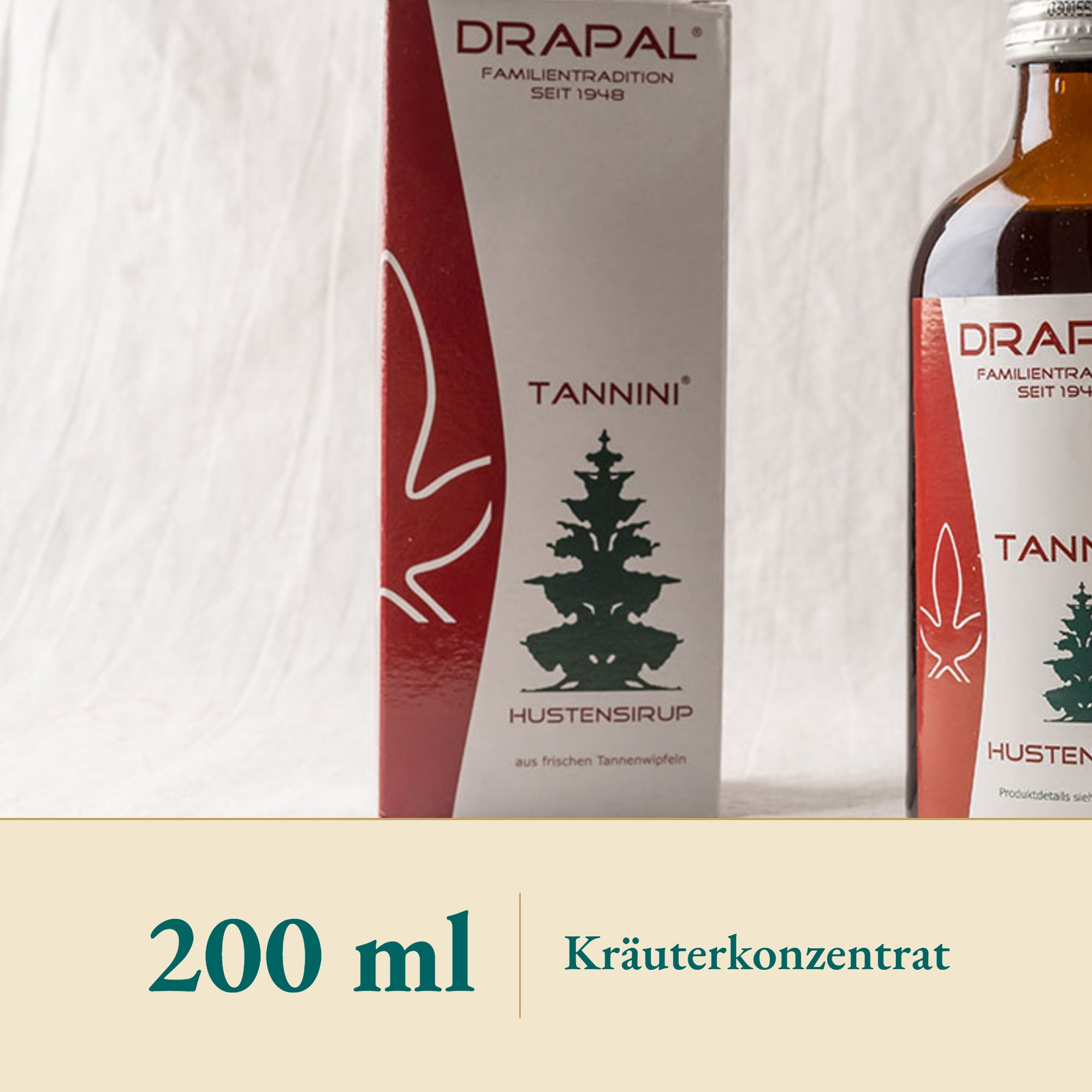 Nahaufnahme Tannini Hustensirup – Kräuterparadies seit 1887