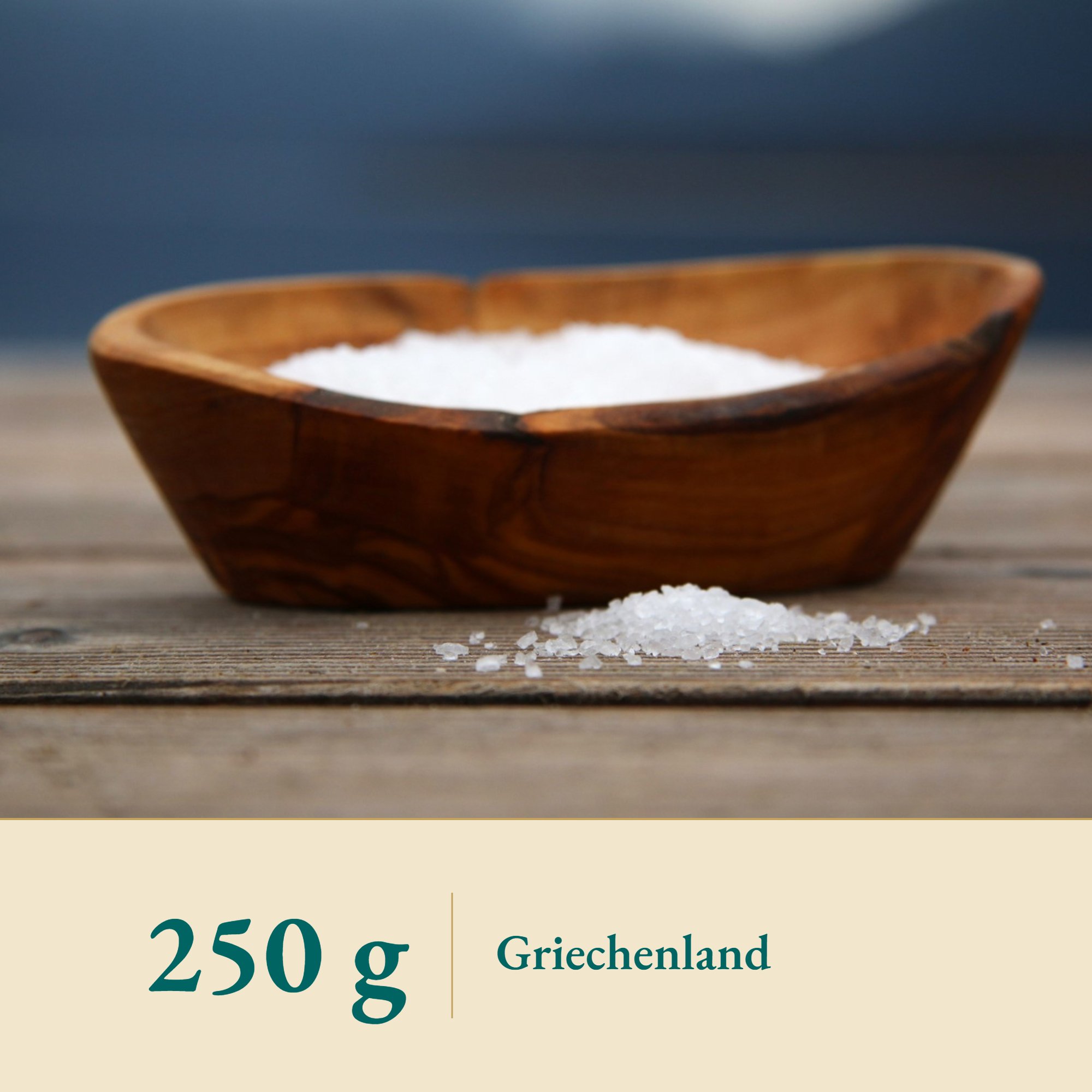 Nahaufnahme Meersalz aus Griechenland – Kräuterparadies seit 1887