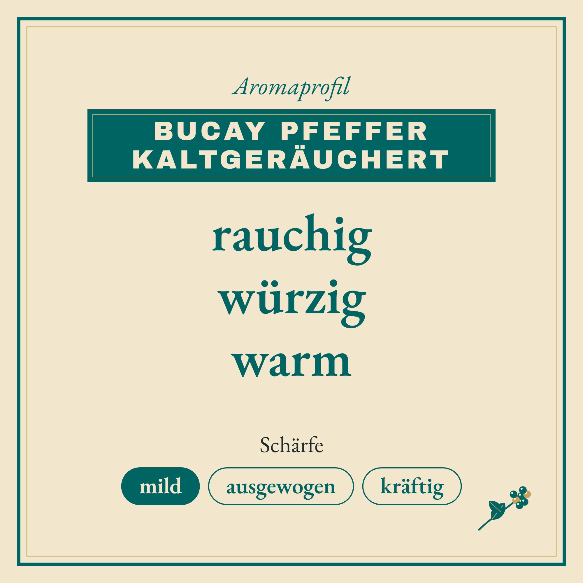 Aromaprofil Bucay Pfeffer schwarz Ecuador: rauchig, würzig und warm