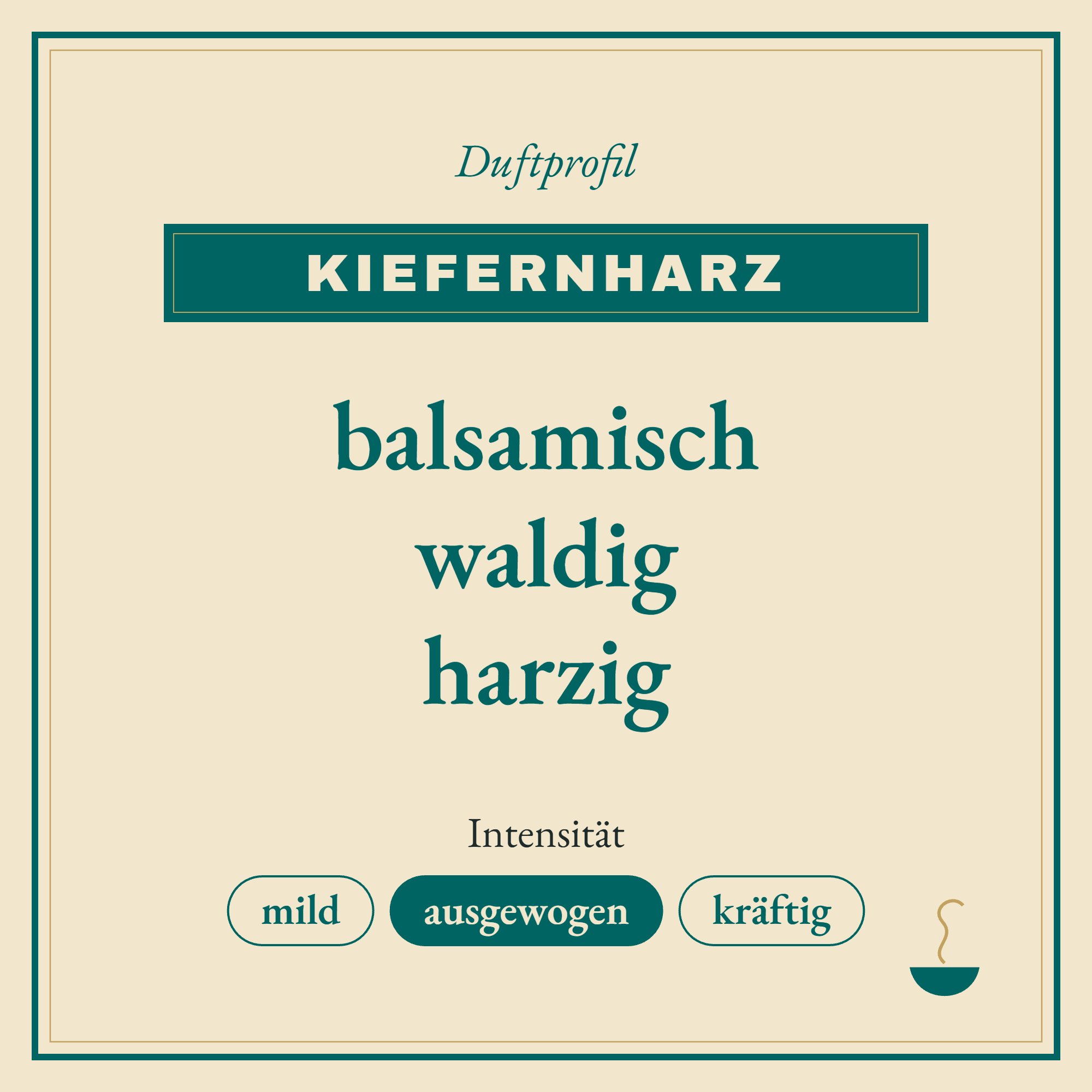 Duftprofil Kiefernharz: balsamisch, waldig und harzig