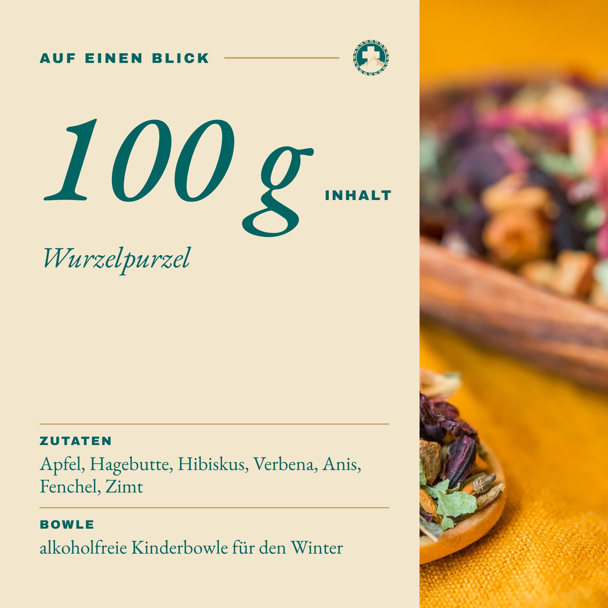 Wurzelpurzel 100 g auf einen Blick: Inhalt und Zutaten