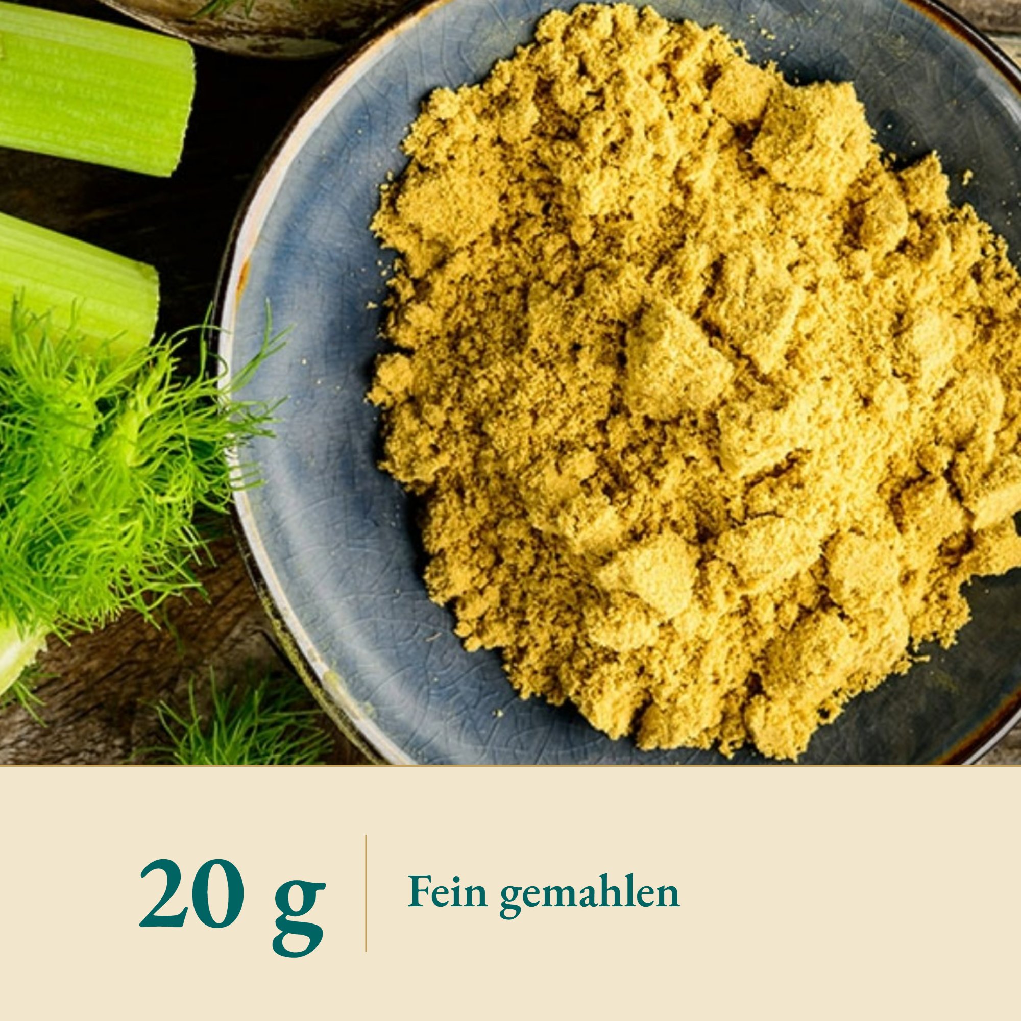 Nahaufnahme Fenchel Pulver – Kräuterparadies seit 1887