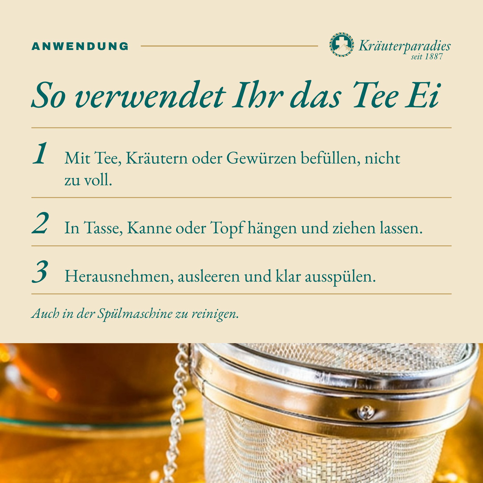 Tee Ei Kräuterkorb: So verwendet Ihr das Tee Ei