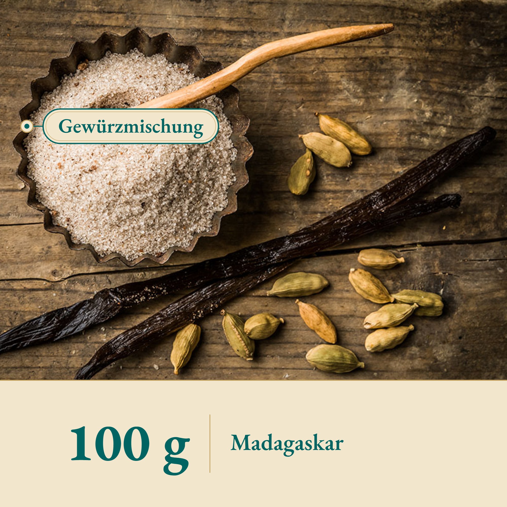 Nahaufnahme Gewürzzucker aus Madagaskar – Kräuterparadies seit 1887