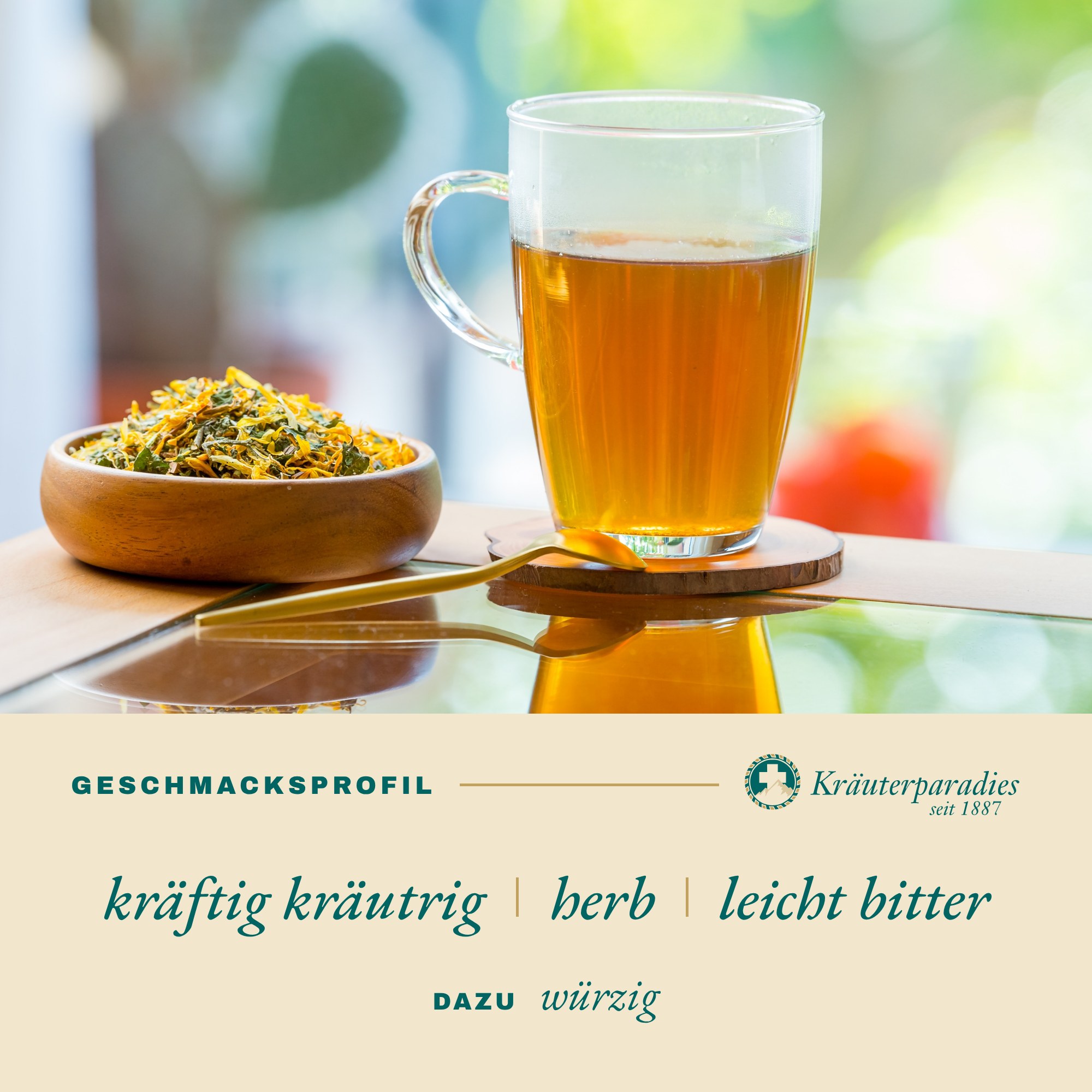 Haustee Schupf Geschmacksprofil: kräftig kräutrig, herb, leicht bitter