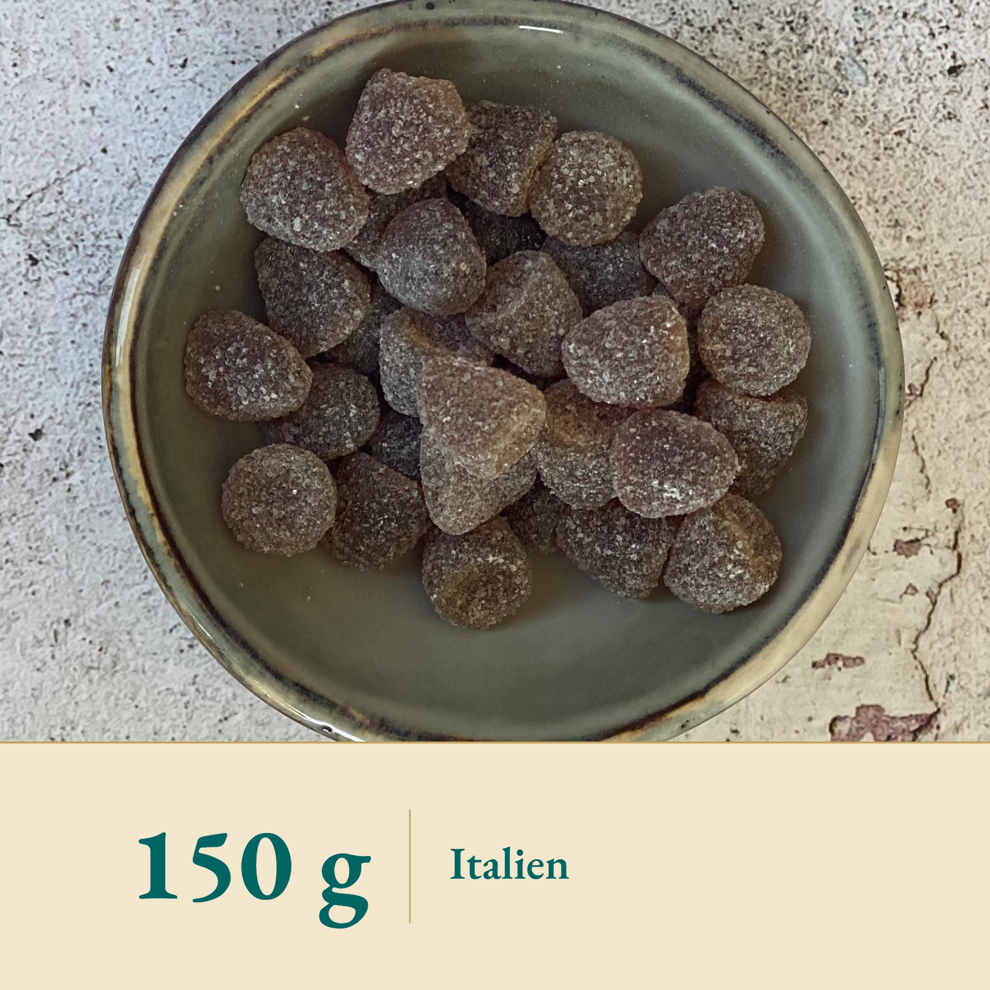 Nahaufnahme Propolis Bonbons offen aus Italien – Kräuterparadies seit 1887
