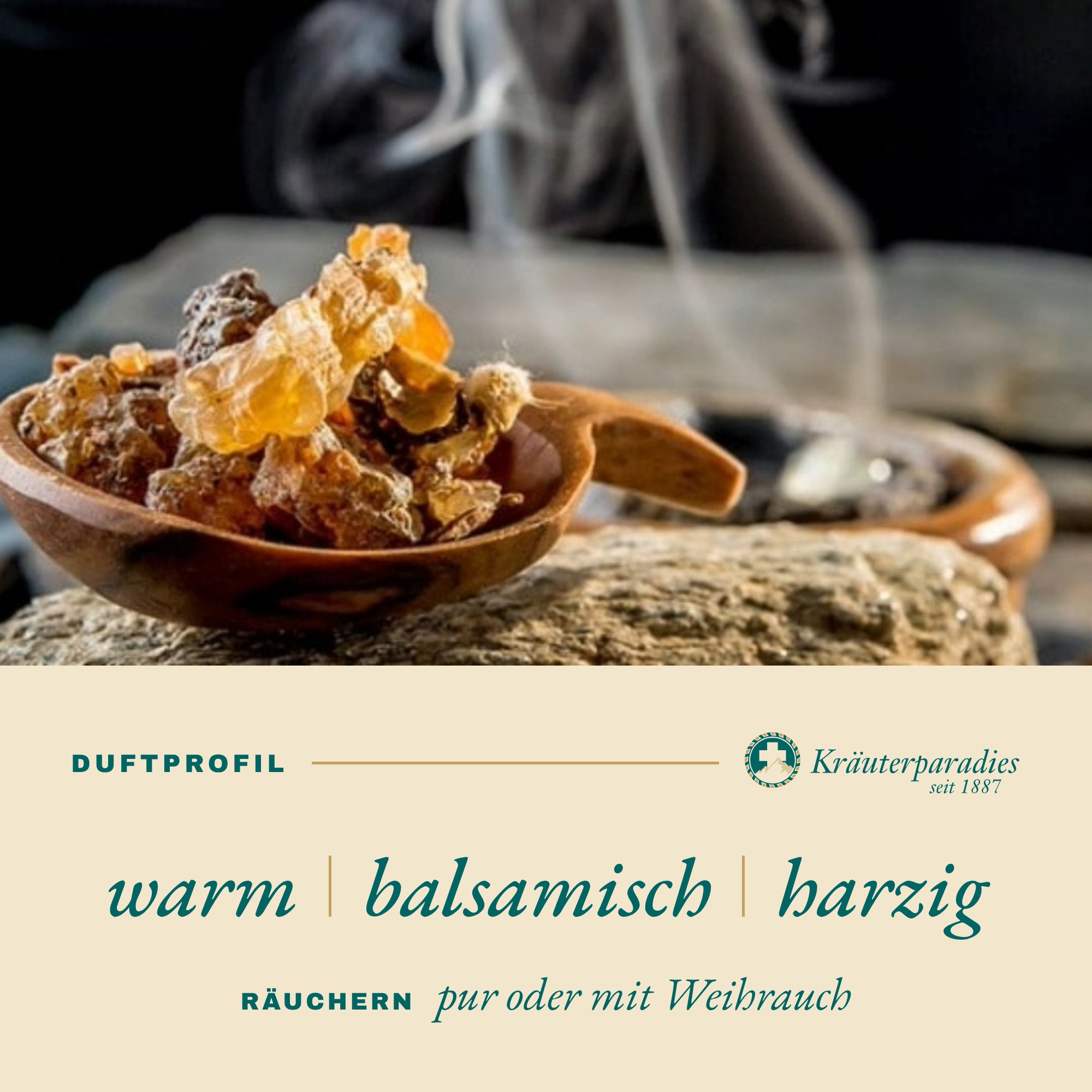 Myrrhe Duftprofil: warm, balsamisch, harzig