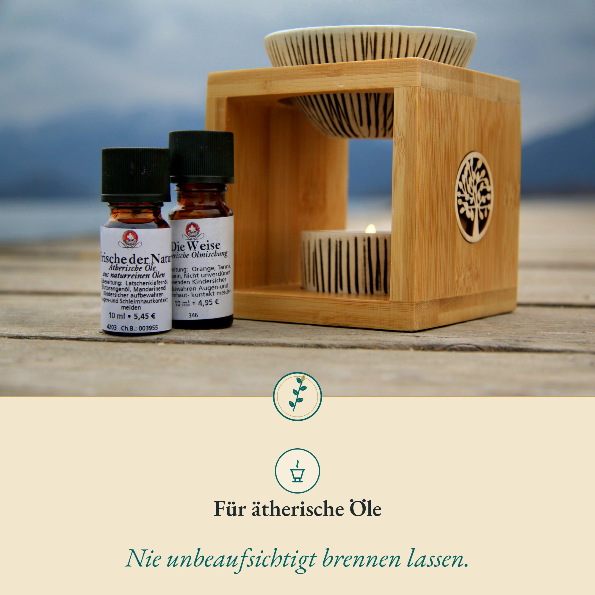 Anwendung Duftset Naturharmonie: für ätherische Öle