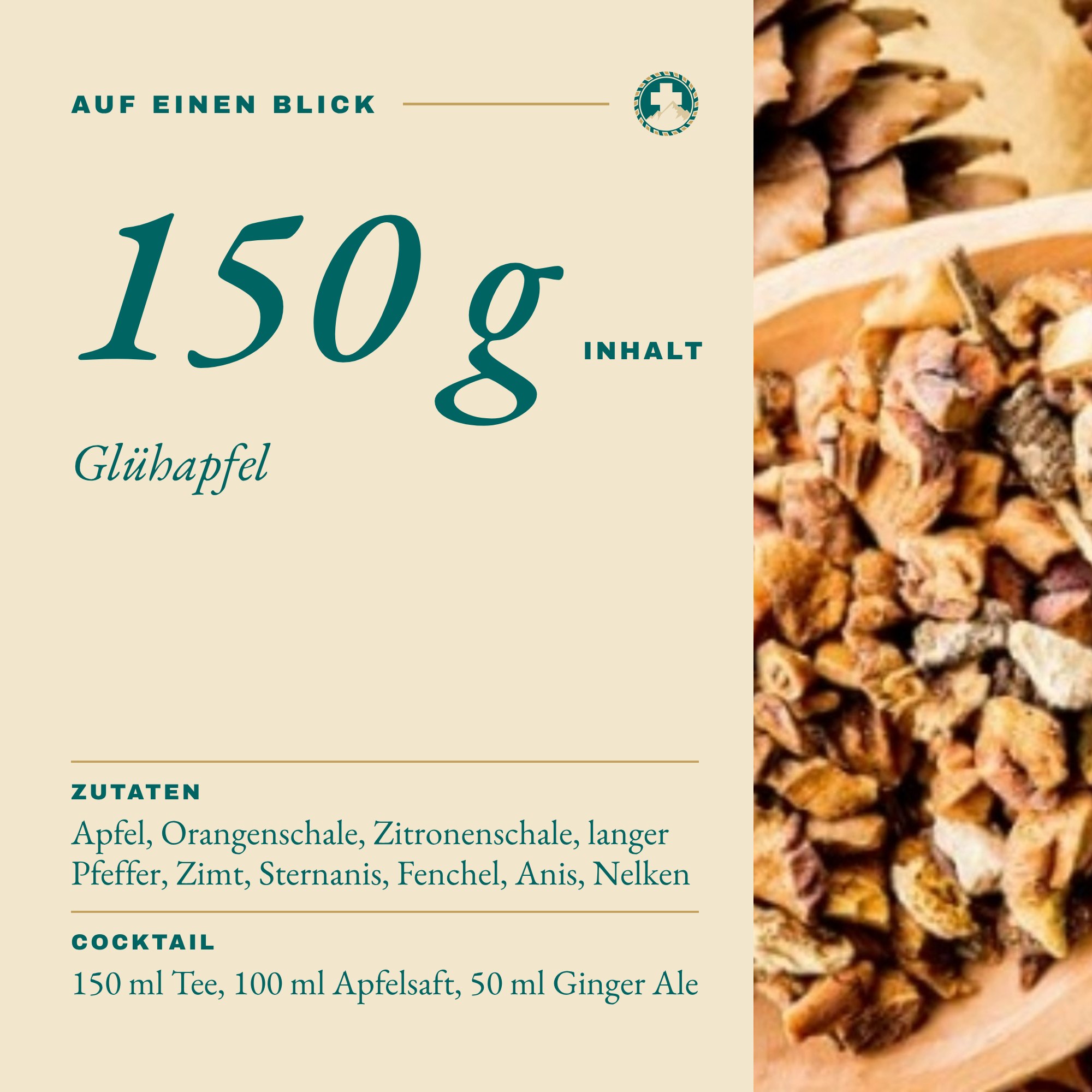 Glühapfel 150 g auf einen Blick: Inhalt und Zutaten