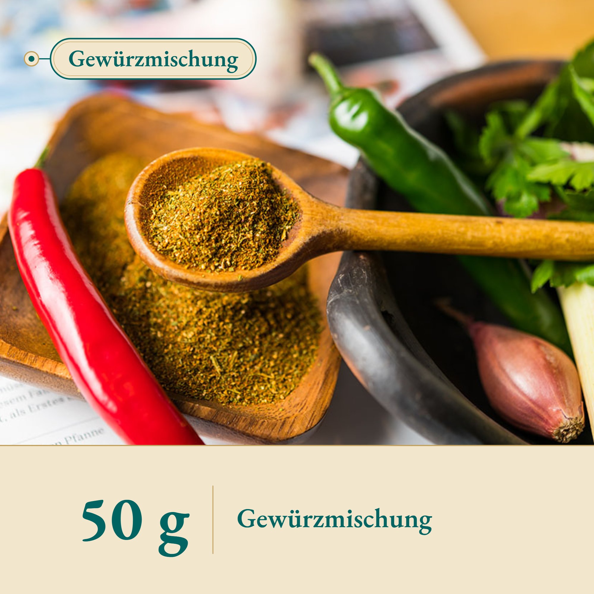 Nahaufnahme Shakshuka Gewürzmischung – Kräuterparadies seit 1887