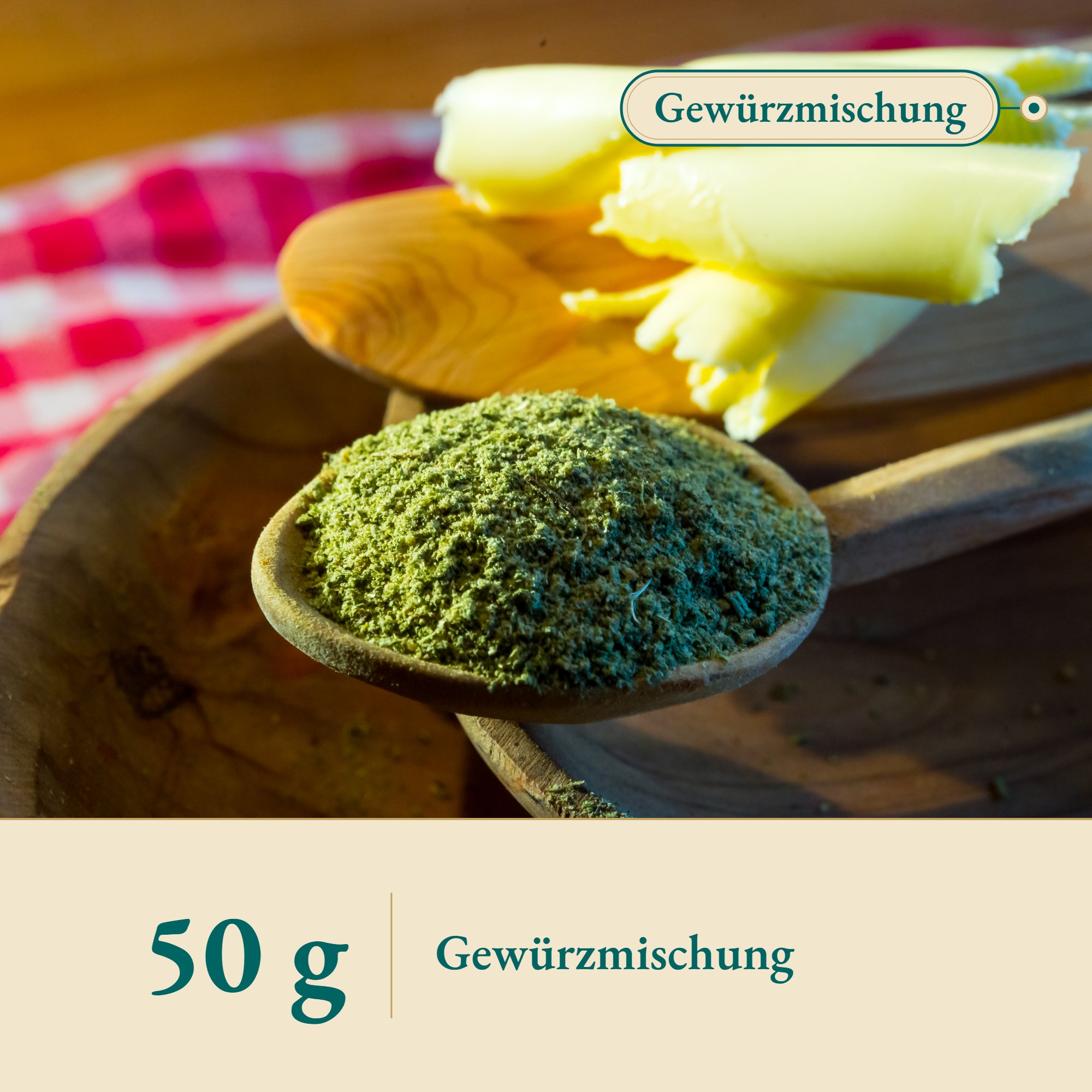 Nahaufnahme Kräuterbutter-Gewürz – Kräuterparadies seit 1887
