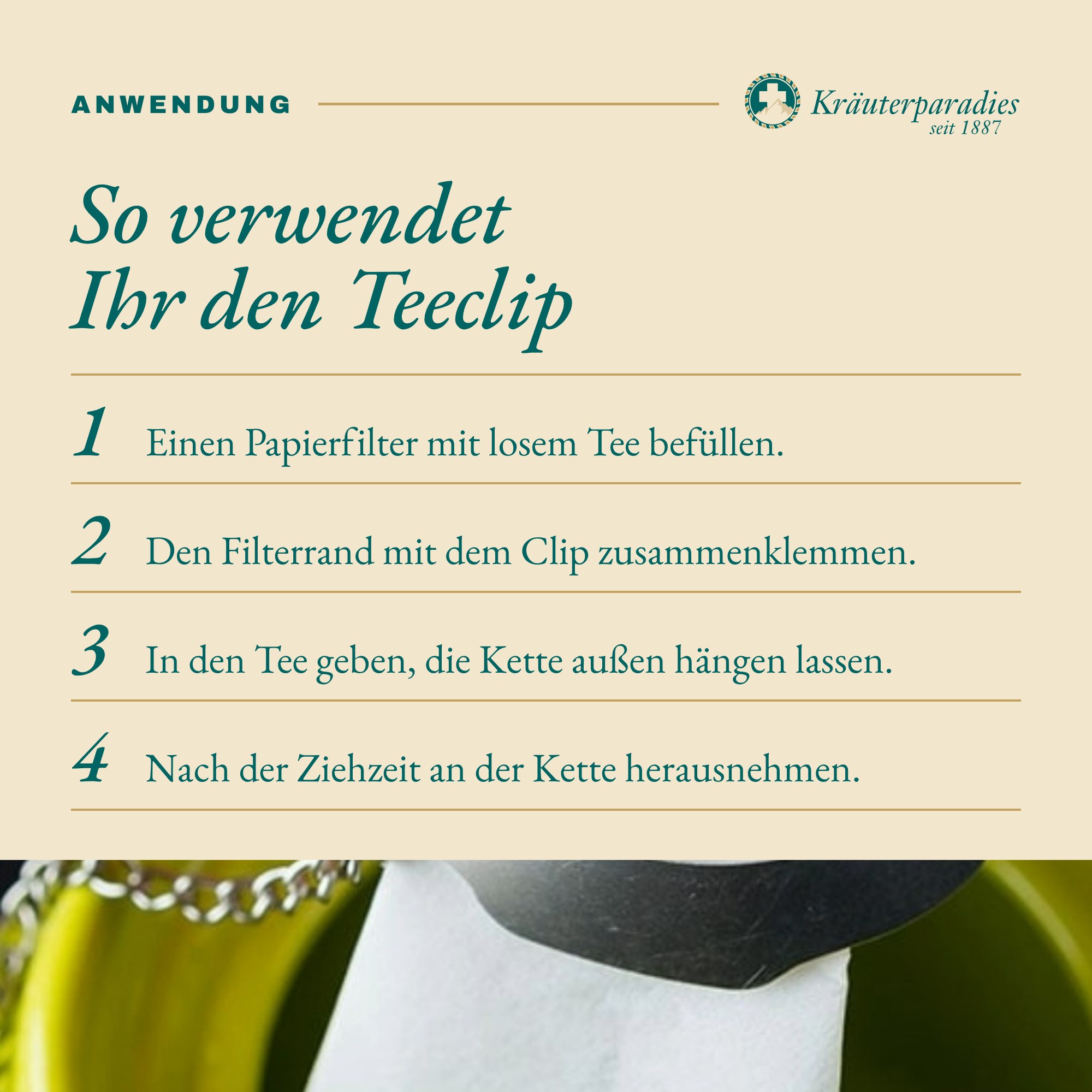 Teeclips: So verwendet Ihr den Teeclip