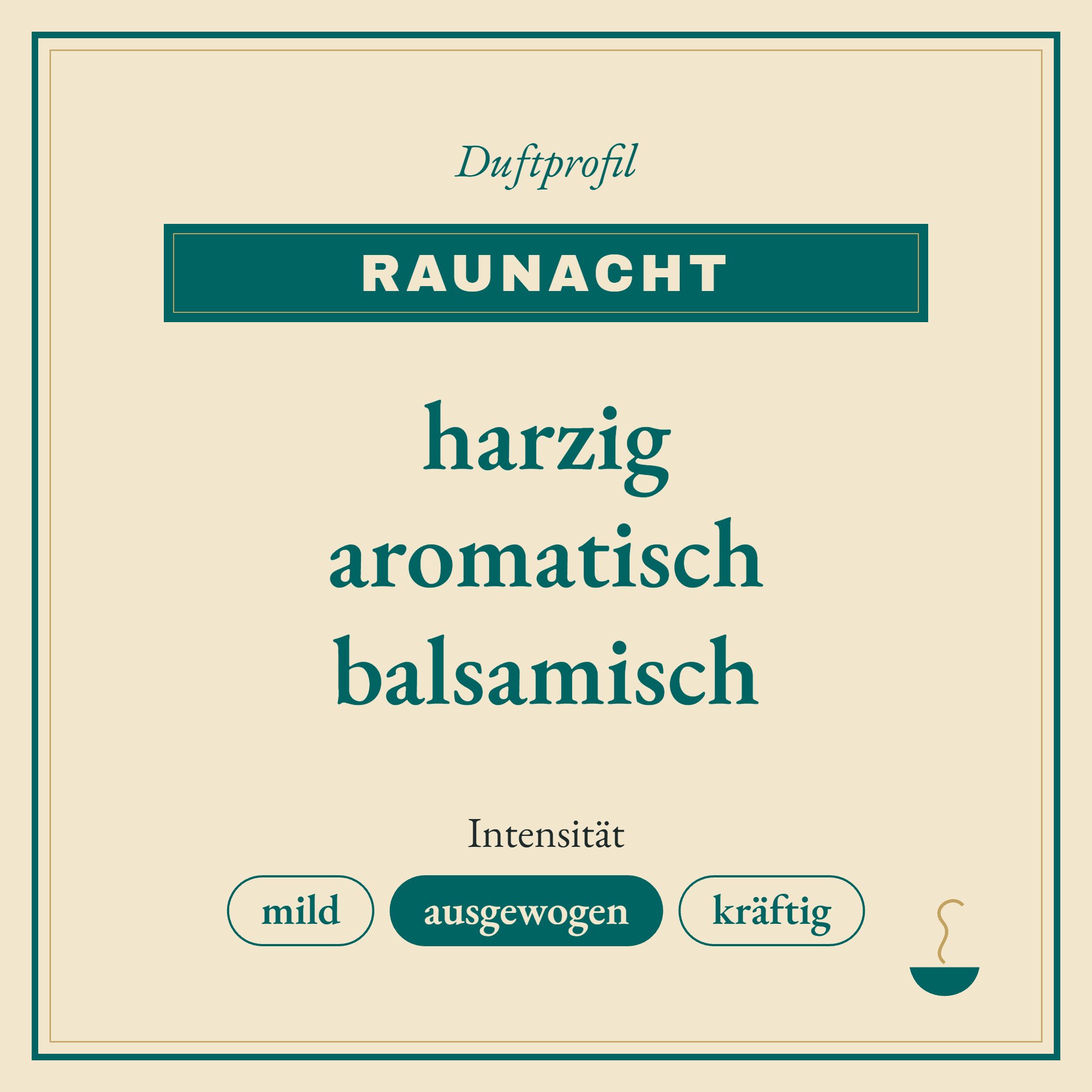 Duftprofil Raunacht: harzig, aromatisch und balsamisch