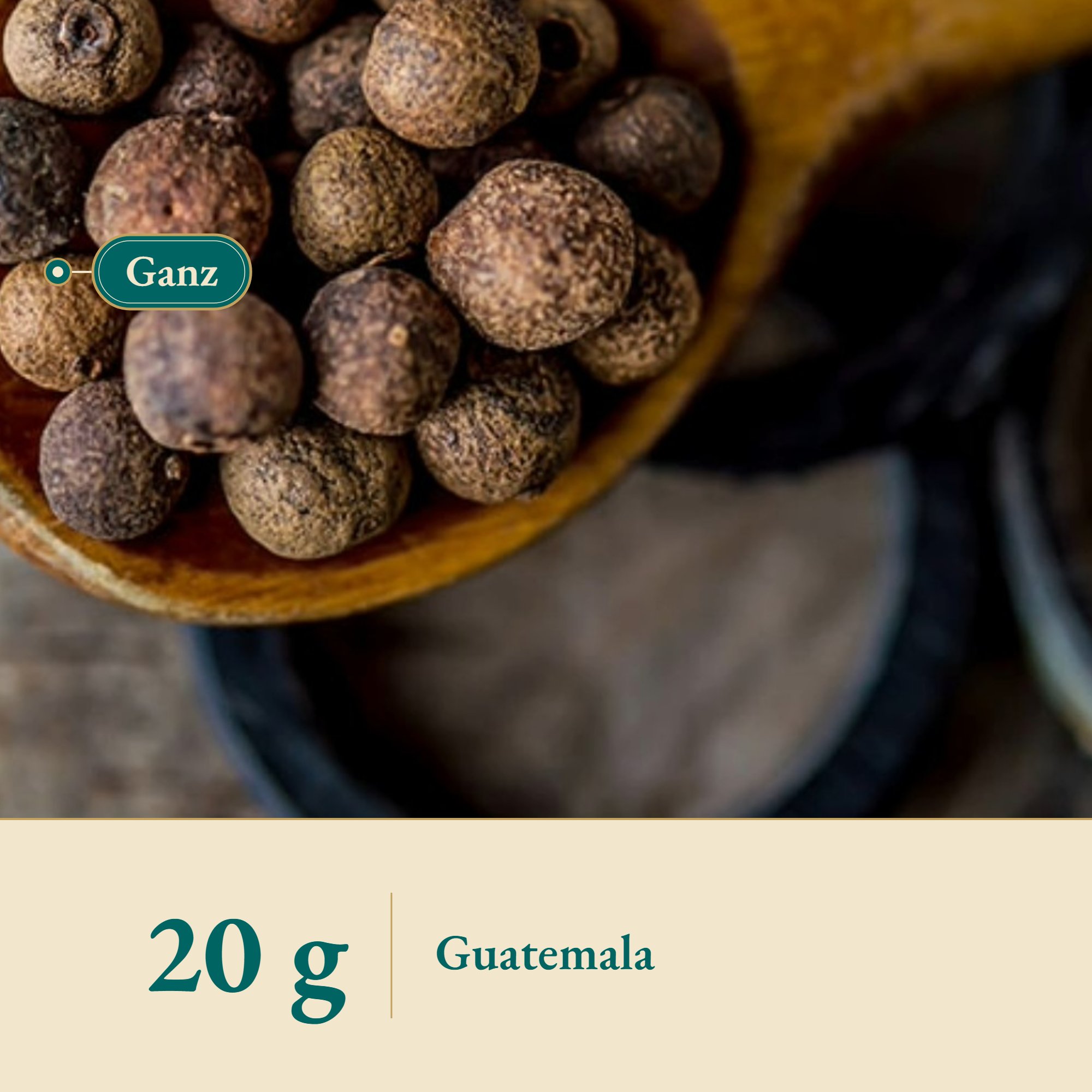 Nahaufnahme Piment ganz Guatemala – Kräuterparadies seit 1887