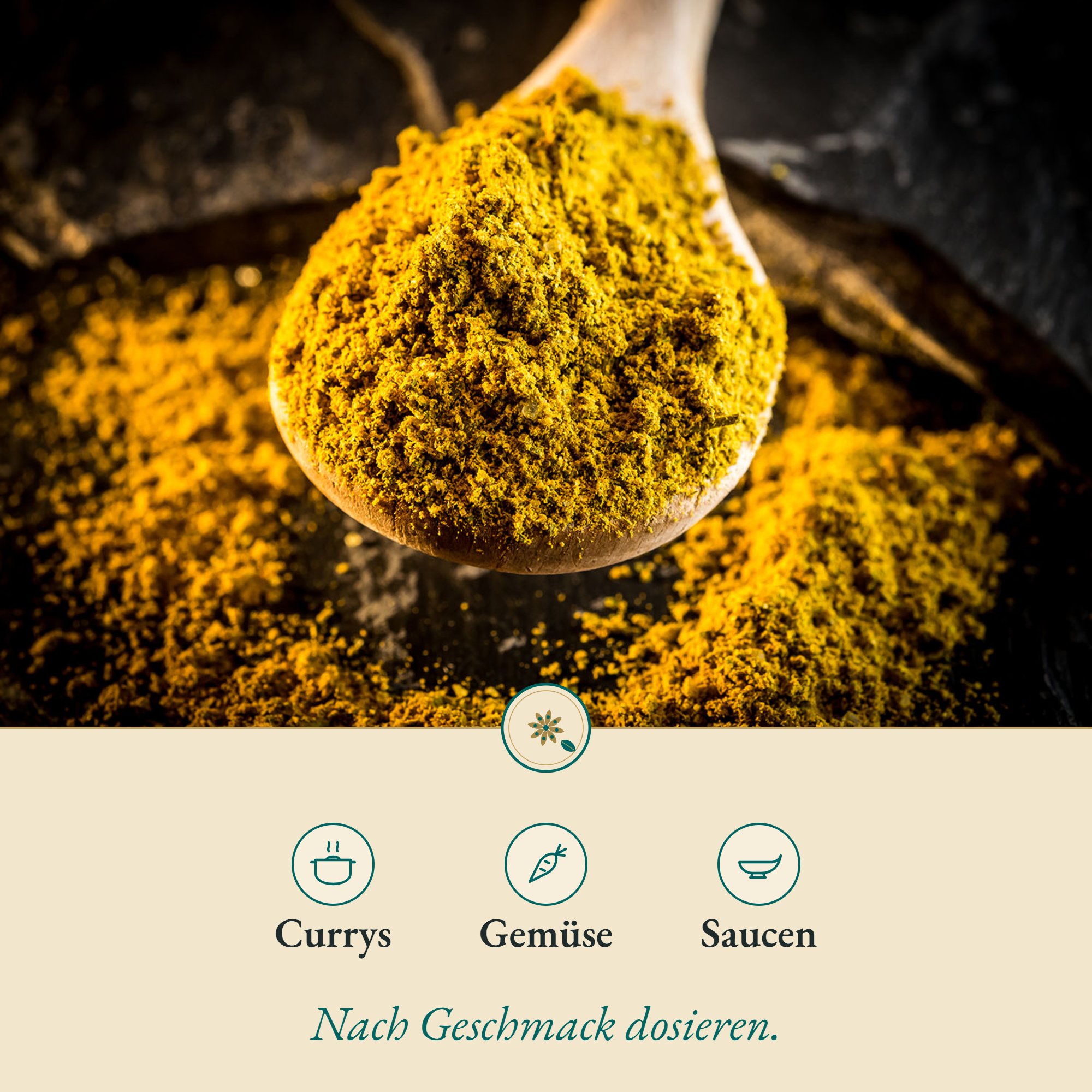 Curry grün Cilantro passt zu Currys, Gemüse und Saucen