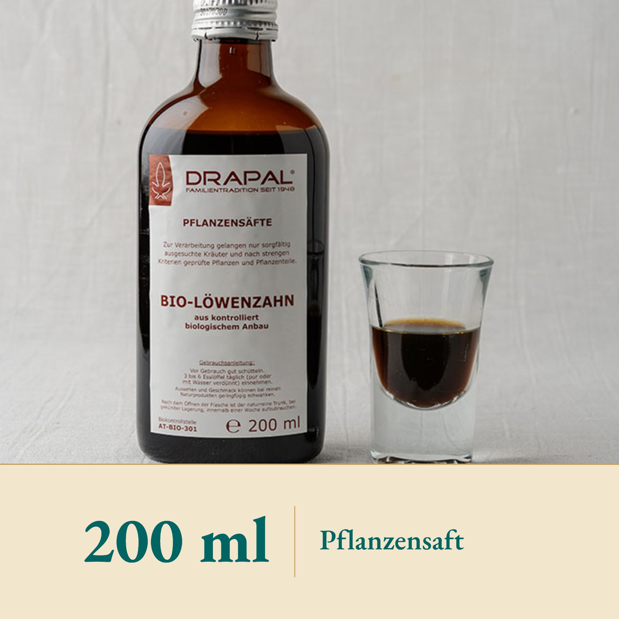 Nahaufnahme Löwenzahn Pflanzensaft Bio – Kräuterparadies seit 1887