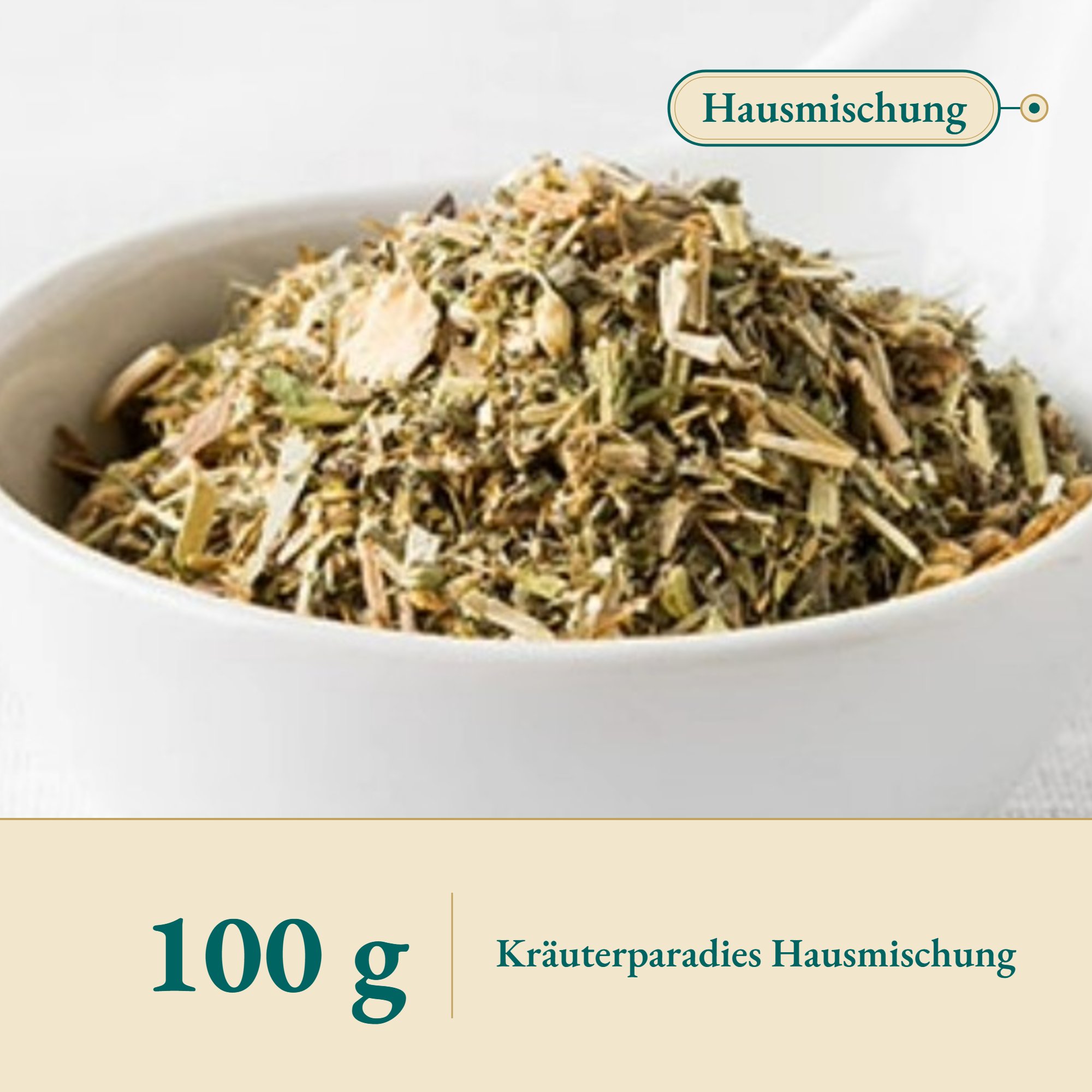 Nahaufnahme Haustee VE – Kräuterparadies seit 1887