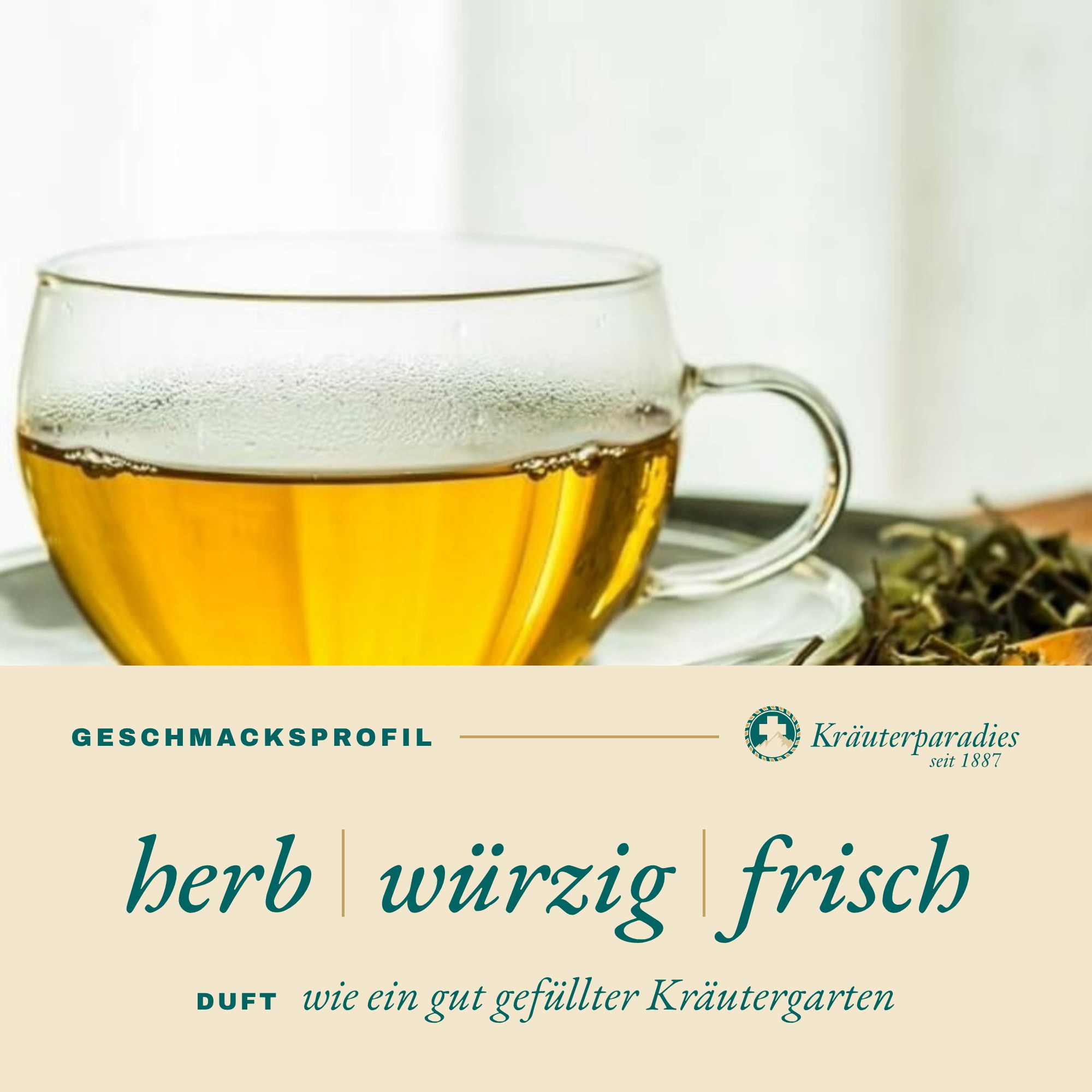 Freudensprung Geschmacksprofil: herb, würzig, frisch