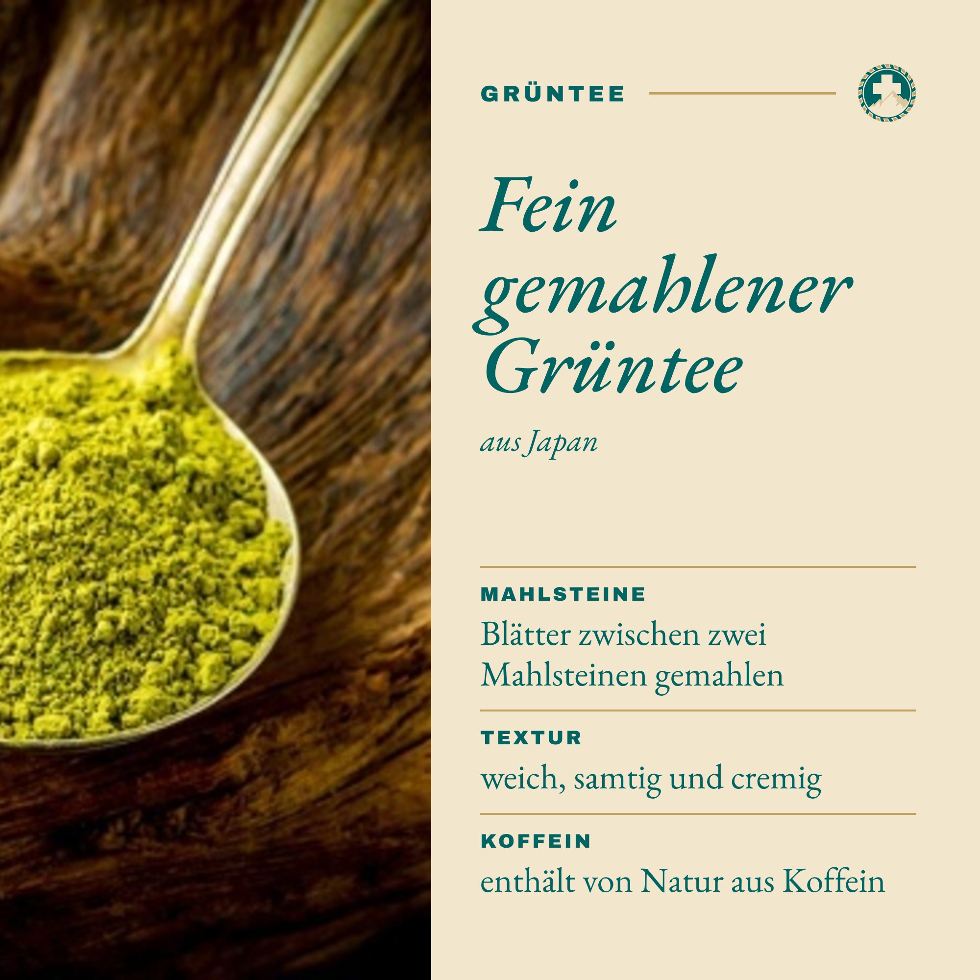 Matchapulver: Fein gemahlener Grüntee