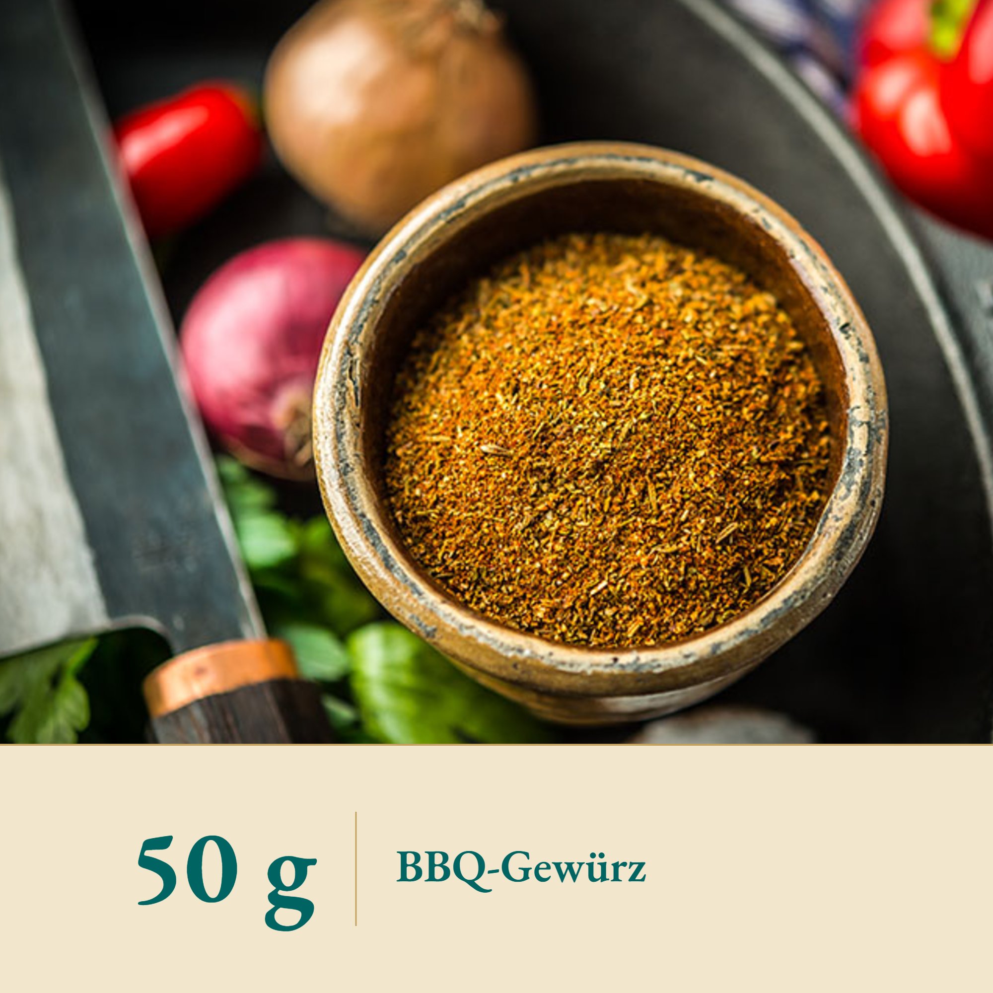 Nahaufnahme Arg. Chimichurri BBQ – Kräuterparadies seit 1887