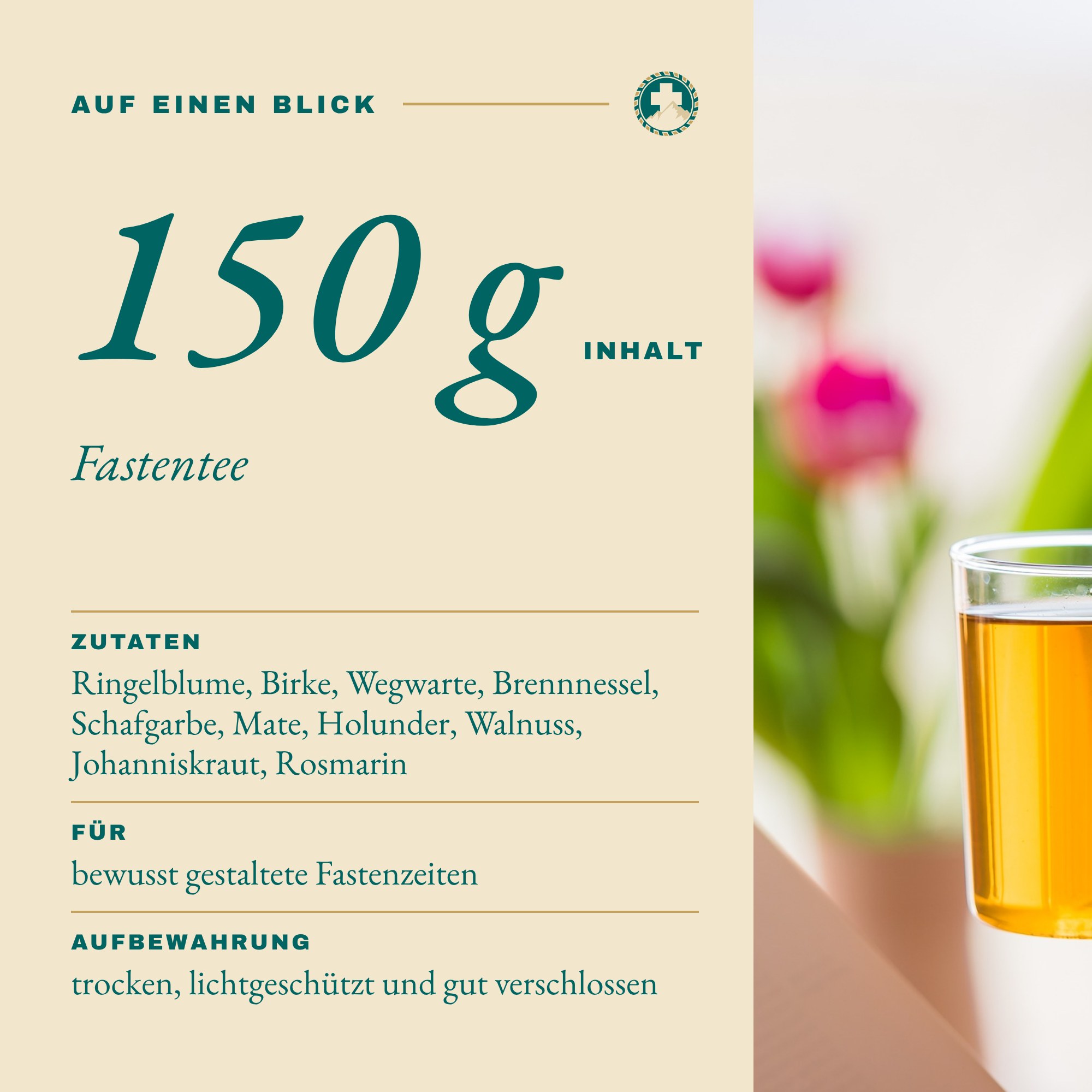 Fastentee 150 g auf einen Blick: Inhalt und Zutaten