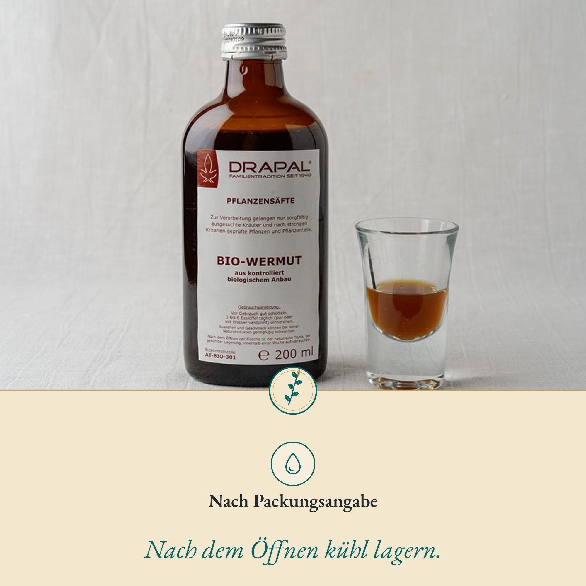 Anwendung Wermut Pflanzensaft Bio: nach Packungsangabe
