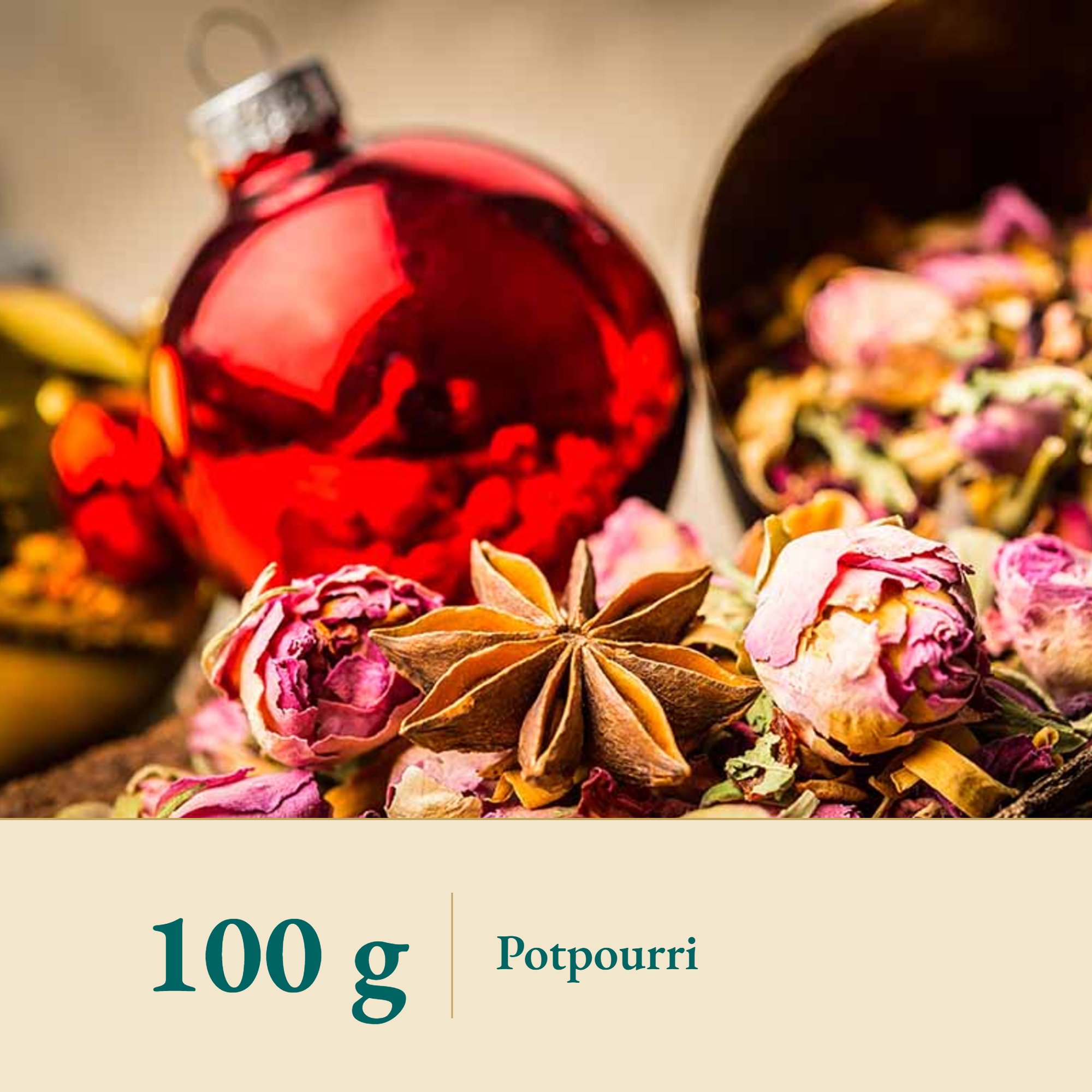 Nahaufnahme Weihnachtspotpourri – Kräuterparadies seit 1887