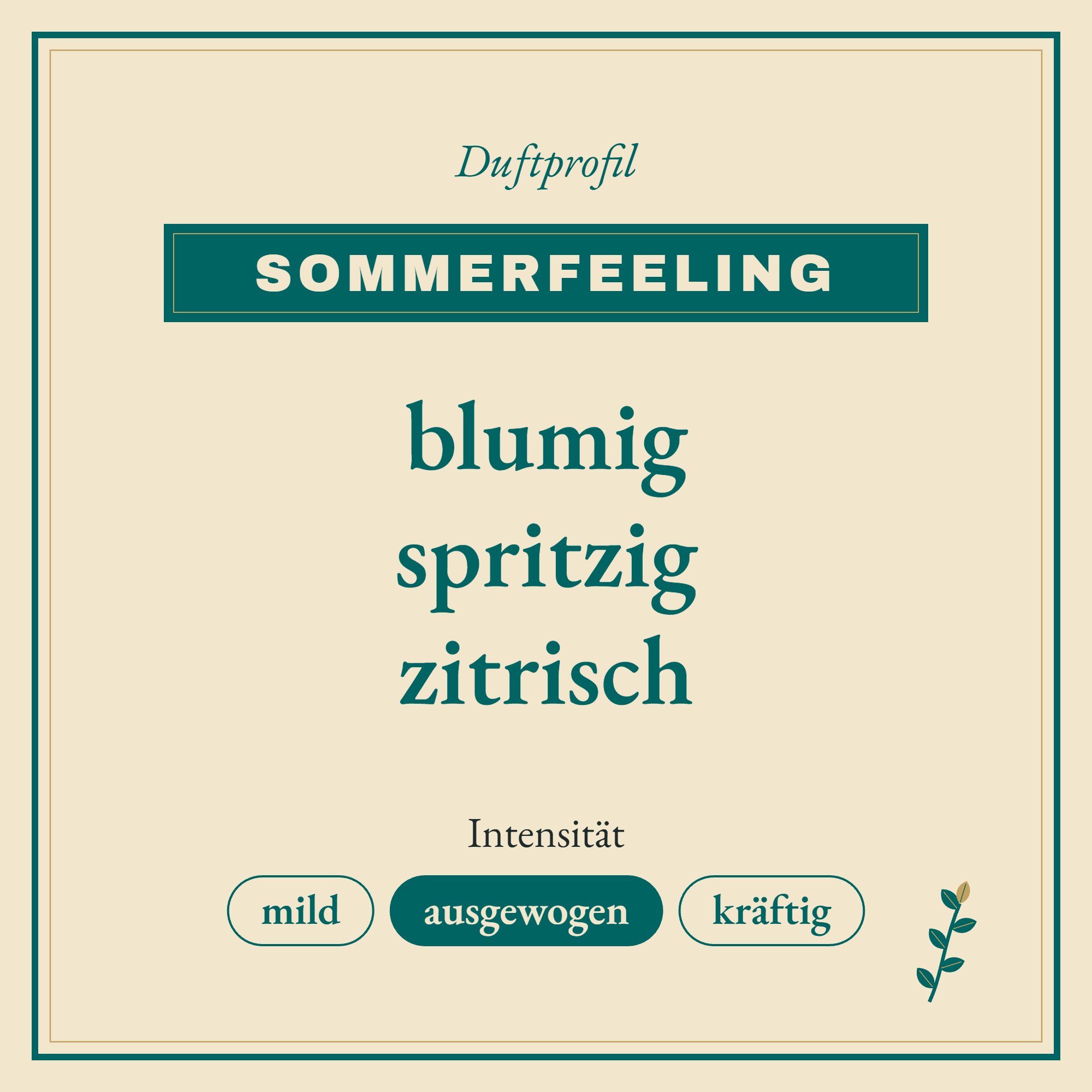 Duftprofil Sommerfeeling: blumig, spritzig und zitrisch