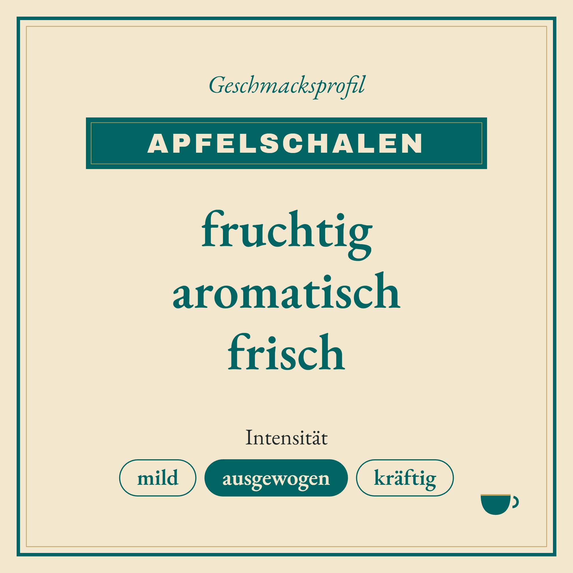 Geschmacksprofil Apfelschalen: fruchtig, aromatisch und frisch