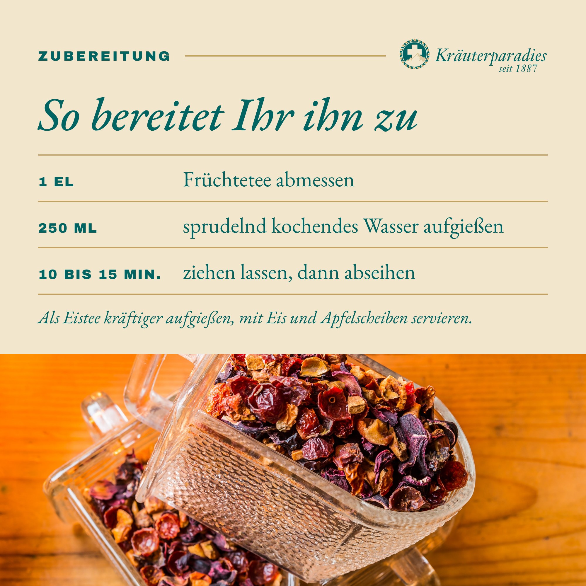 Früchtetee Helvetia: So bereitet Ihr ihn zu