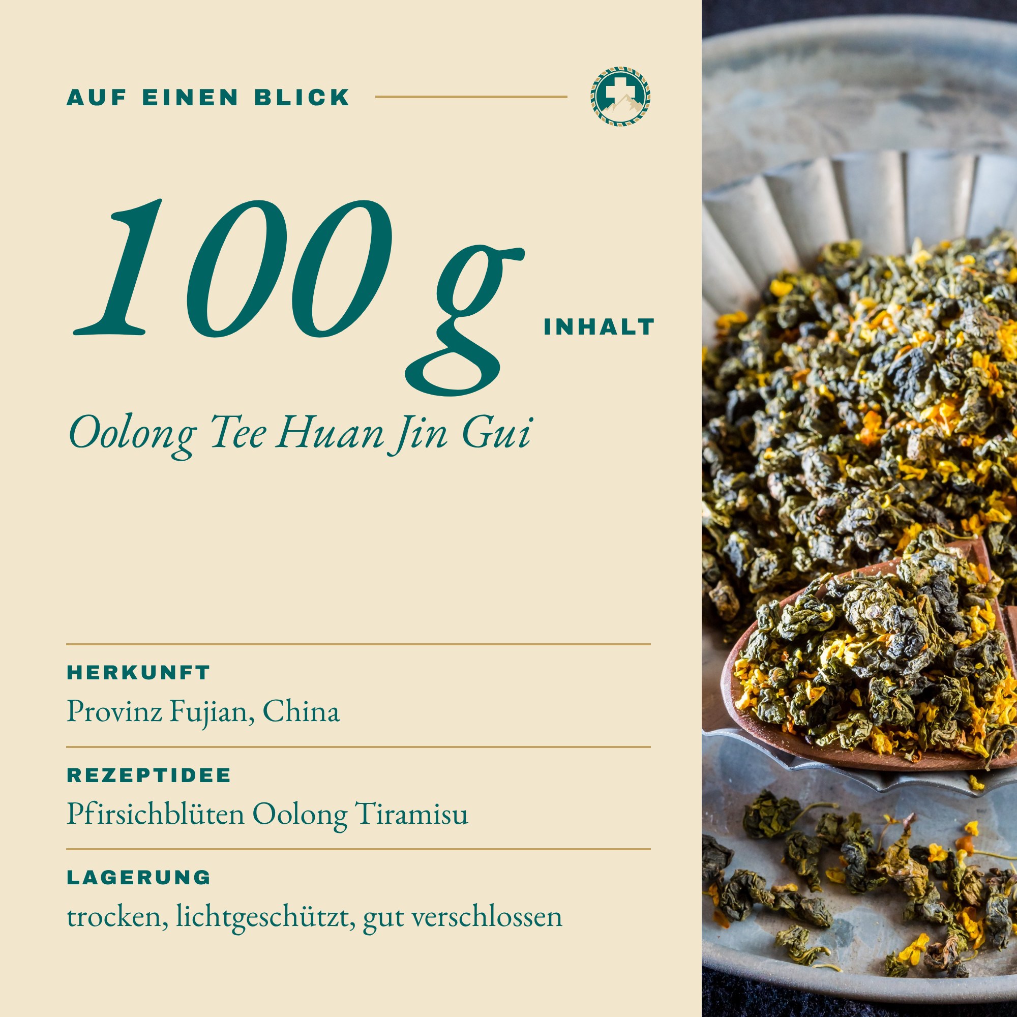 Oolong Tee Huan Jin Gui 100 g auf einen Blick