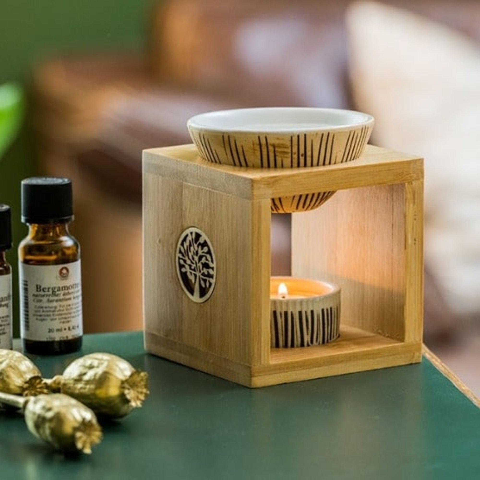 Duftlampe kaufen – Aromalampe aus Bambus