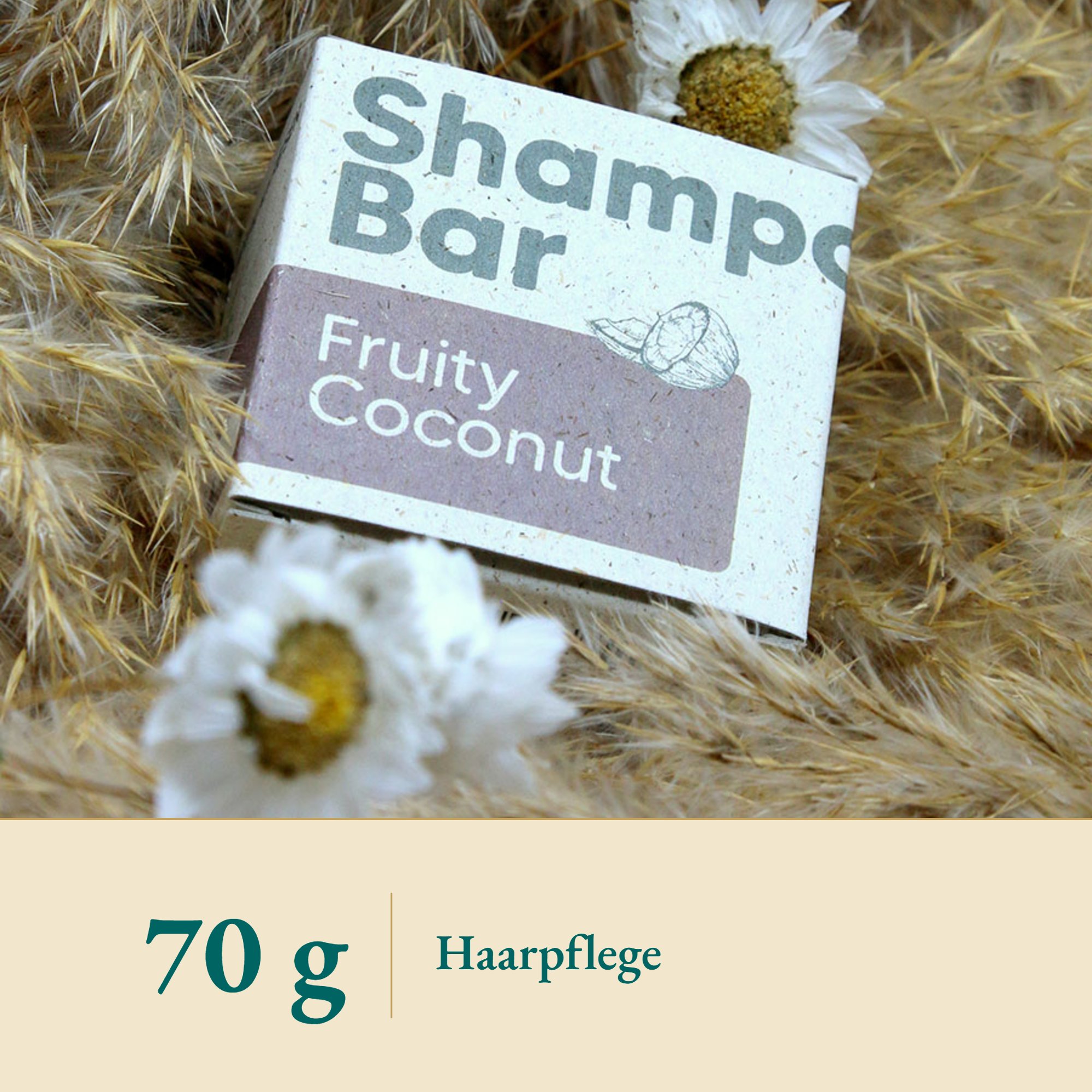 Nahaufnahme Haarshampoo Fruity Coconut – Kräuterparadies seit 1887