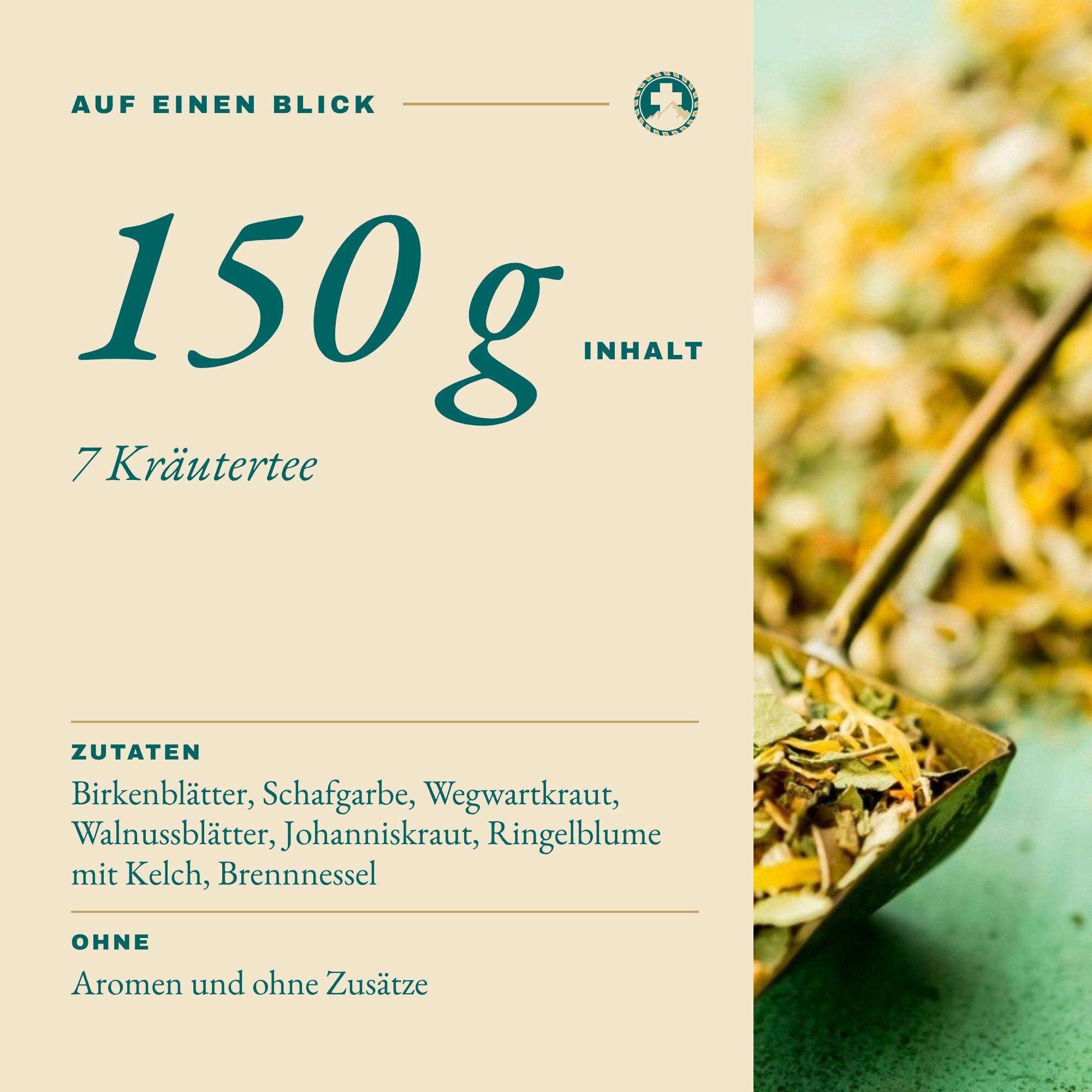 7 Kräutertee 150 g auf einen Blick: Inhalt und Zutaten