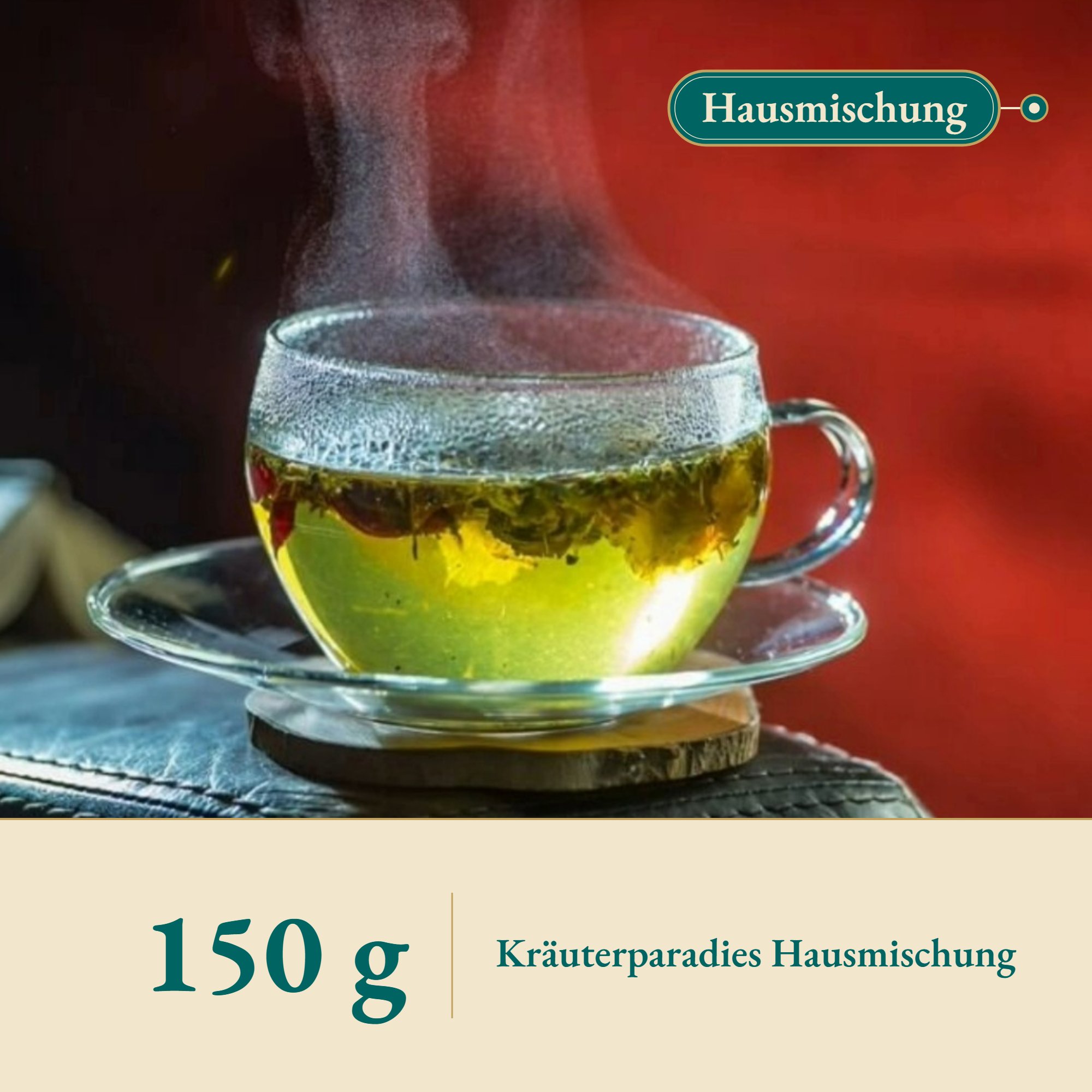 Nahaufnahme Haustee W – Kräuterparadies seit 1887