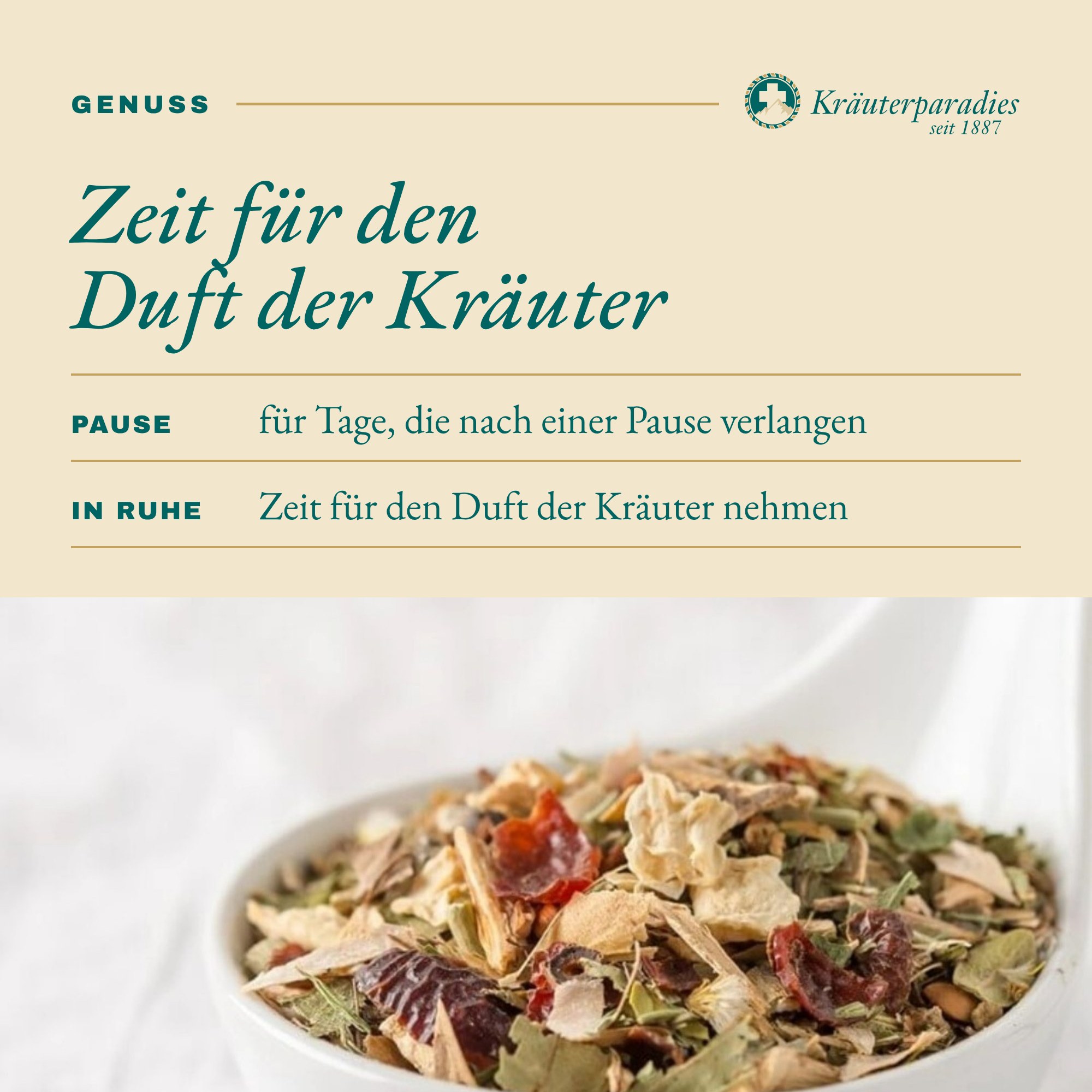 Entlastungstee: Zeit für den Duft der Kräuter