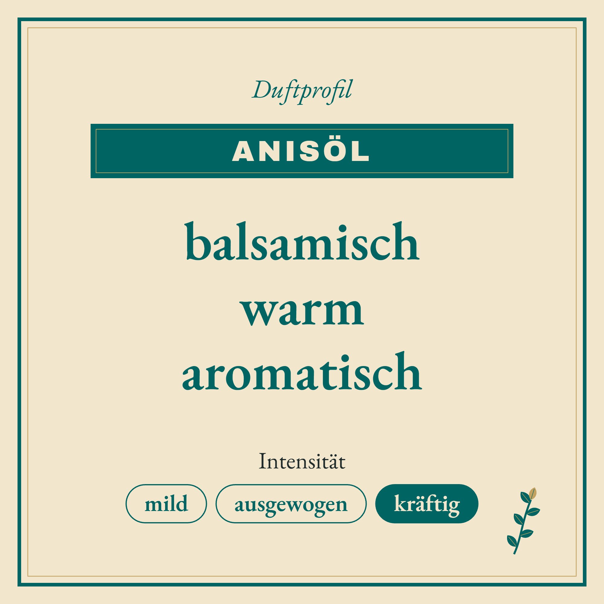 Duftprofil Anisöl: balsamisch, warm und aromatisch