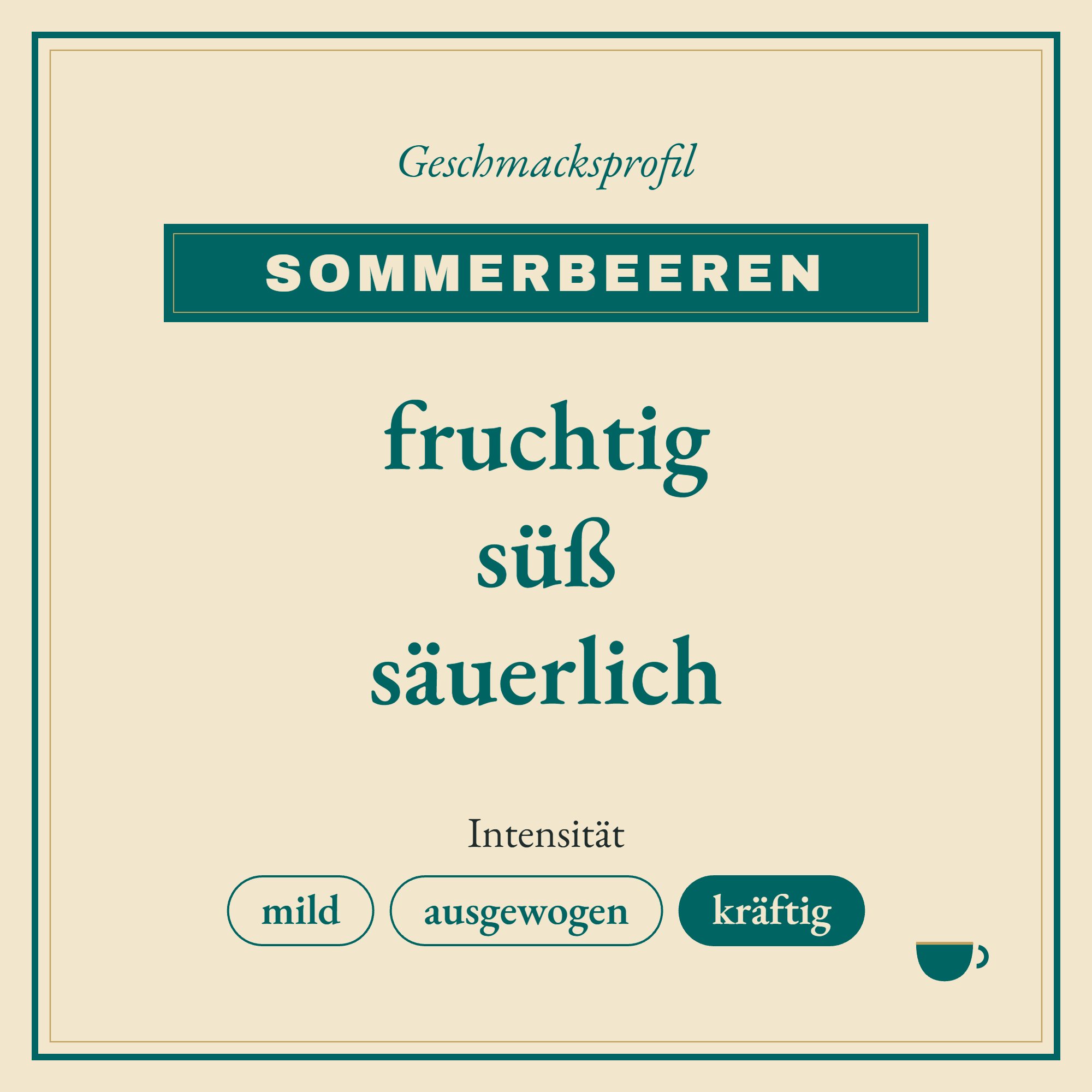 Geschmacksprofil Sommerbeeren: fruchtig, süß und säuerlich