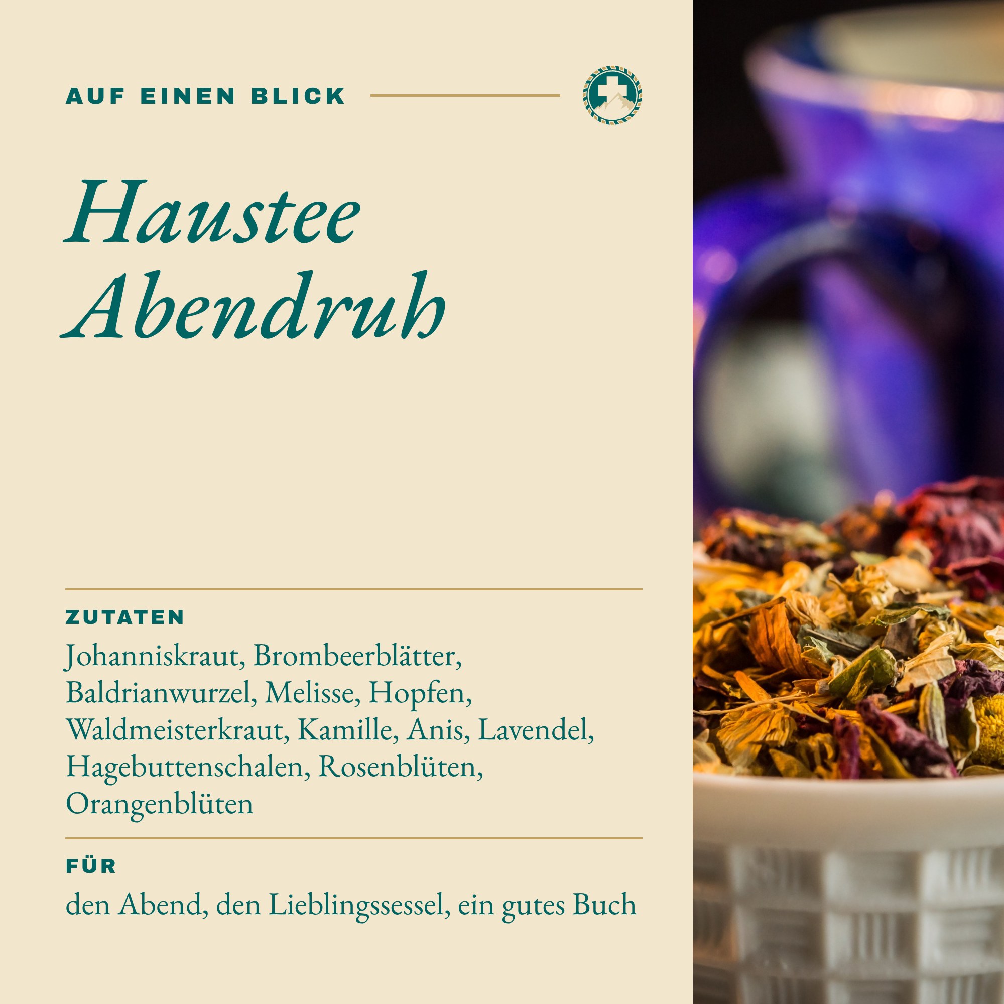 Haustee Abendruh auf einen Blick: Inhalt und Zutaten