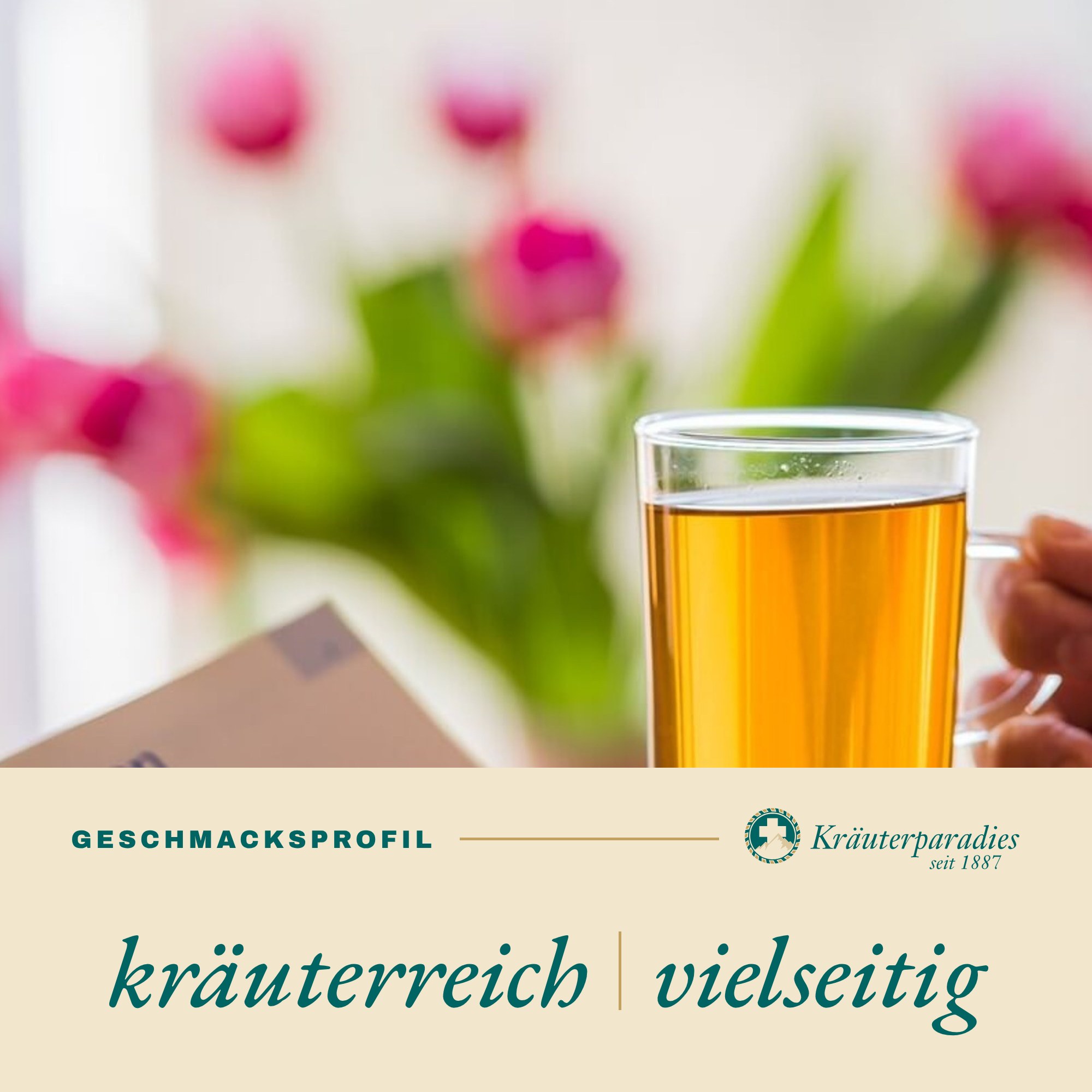 Fastentee Geschmacksprofil: kräuterreich, vielseitig
