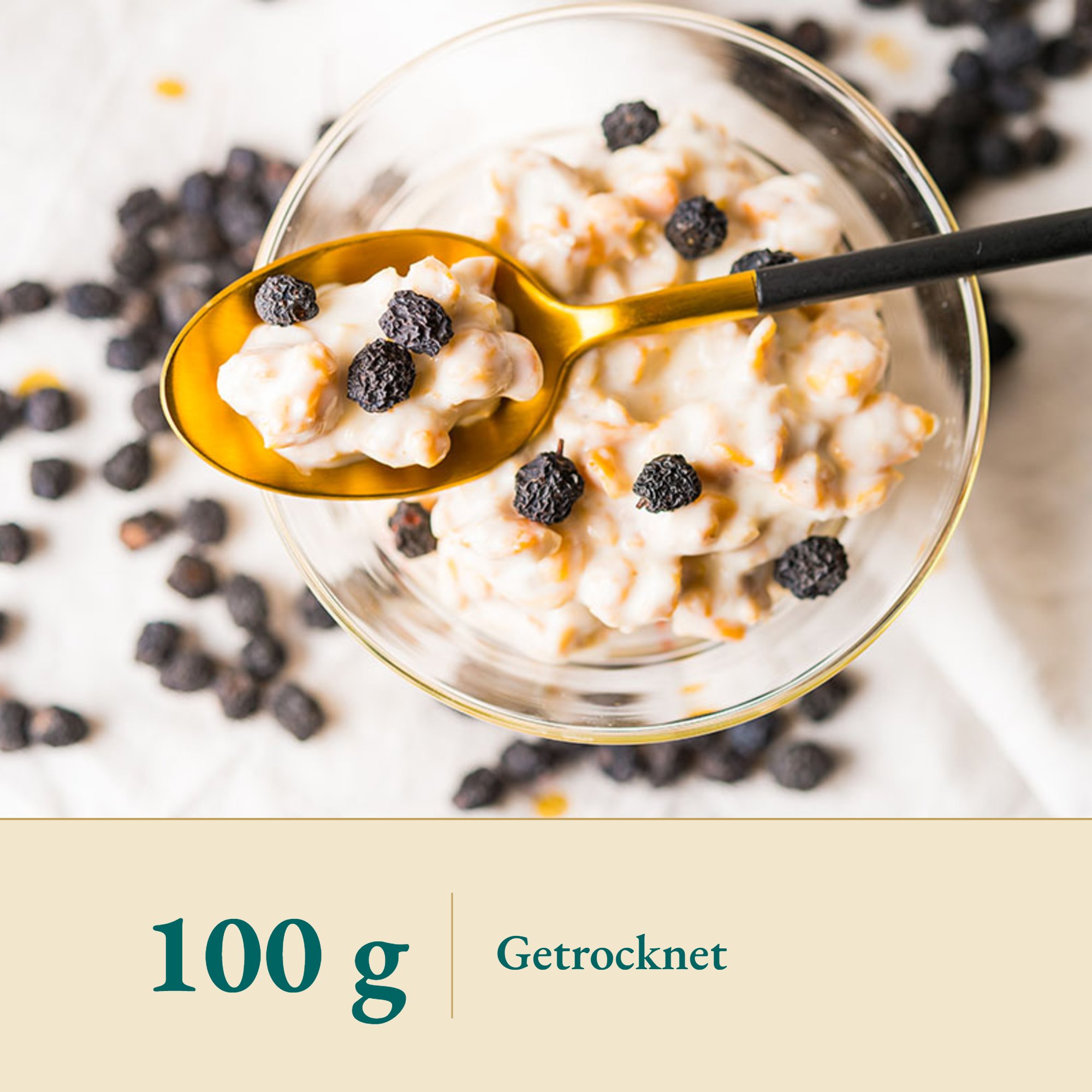 Nahaufnahme Aroniabeeren – Kräuterparadies seit 1887