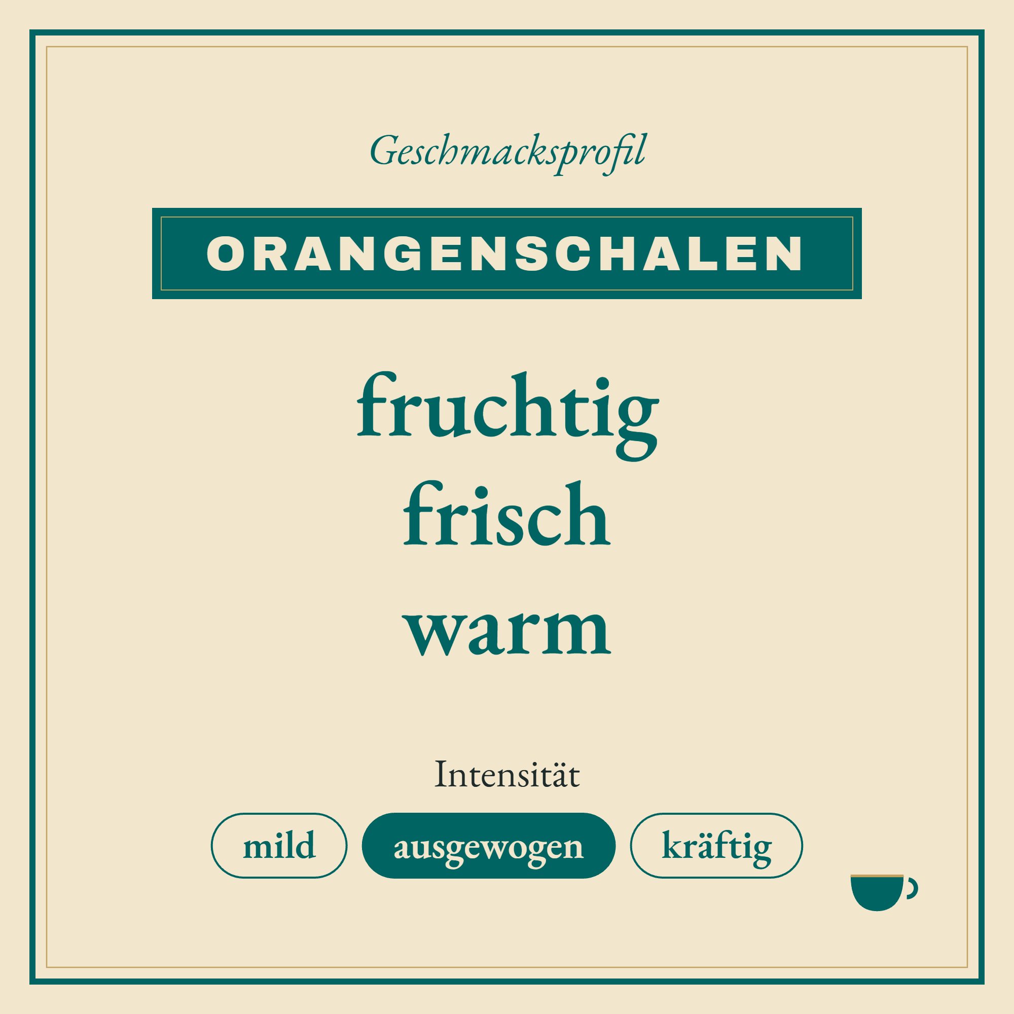 Geschmacksprofil Orangenschalen: fruchtig, frisch und warm